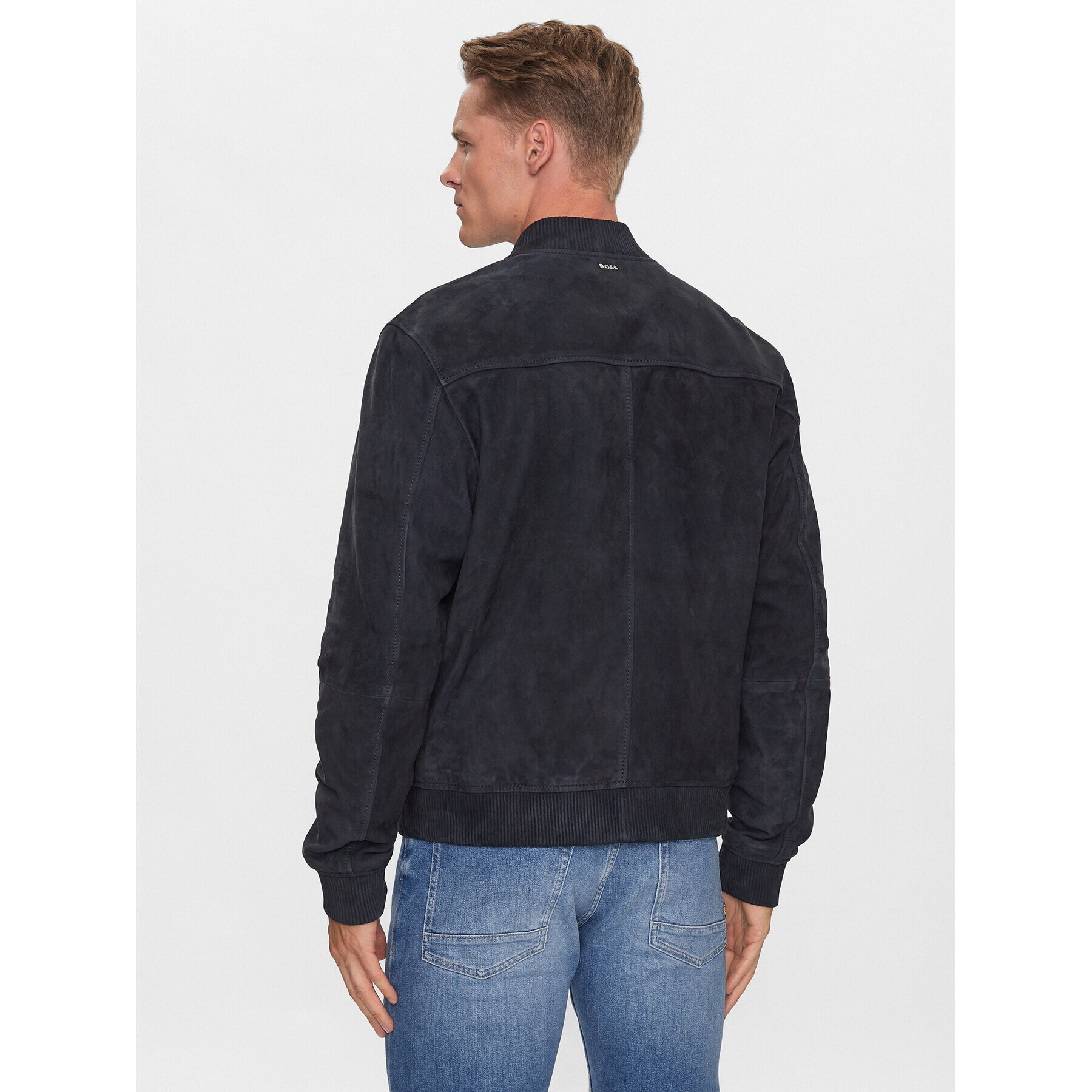 Boss Кожено яке Malbano2 50494621 Тъмносин Regular Fit - Pepit.bg