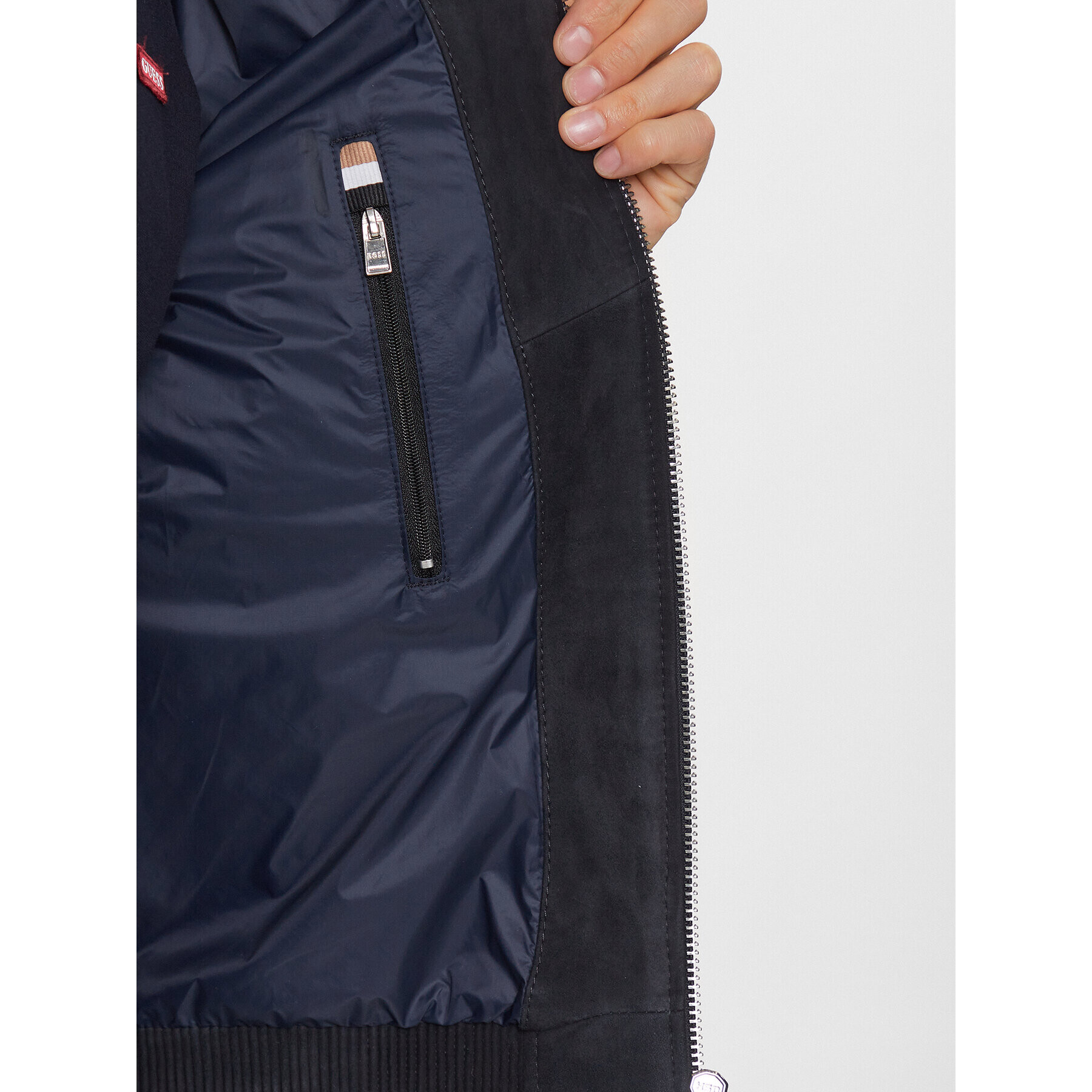 Boss Кожено яке Malbano2 50494621 Тъмносин Regular Fit - Pepit.bg