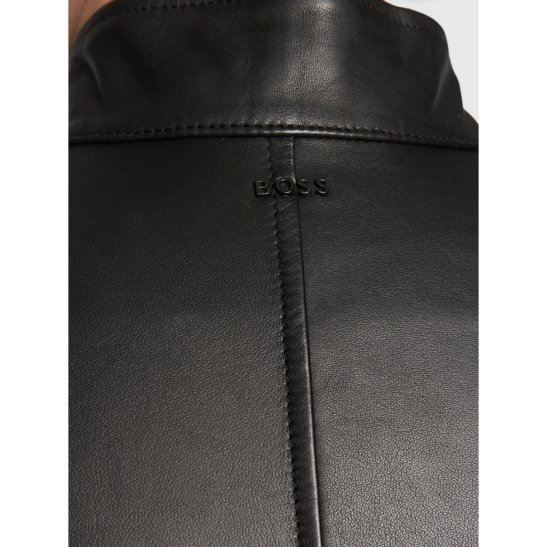 Boss Кожено яке Malton 1 50476447 Черен Slim Fit - Pepit.bg