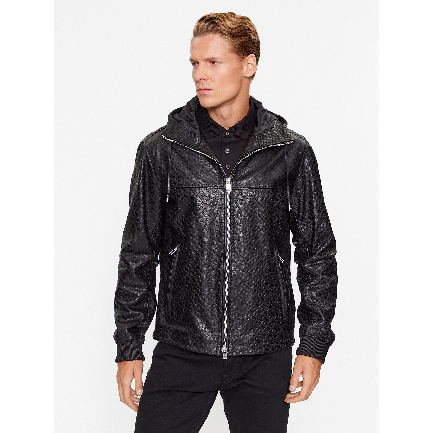 Boss Кожено яке Martel 50497890 Черен Regular Fit - Pepit.bg