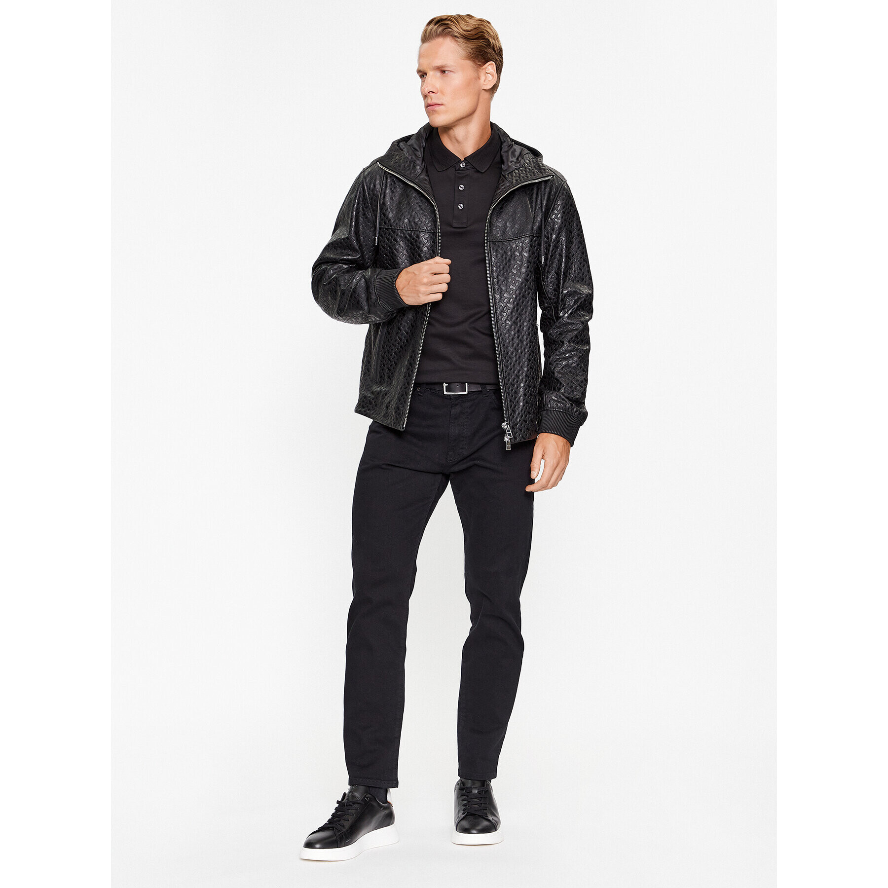 Boss Кожено яке Martel 50497890 Черен Regular Fit - Pepit.bg