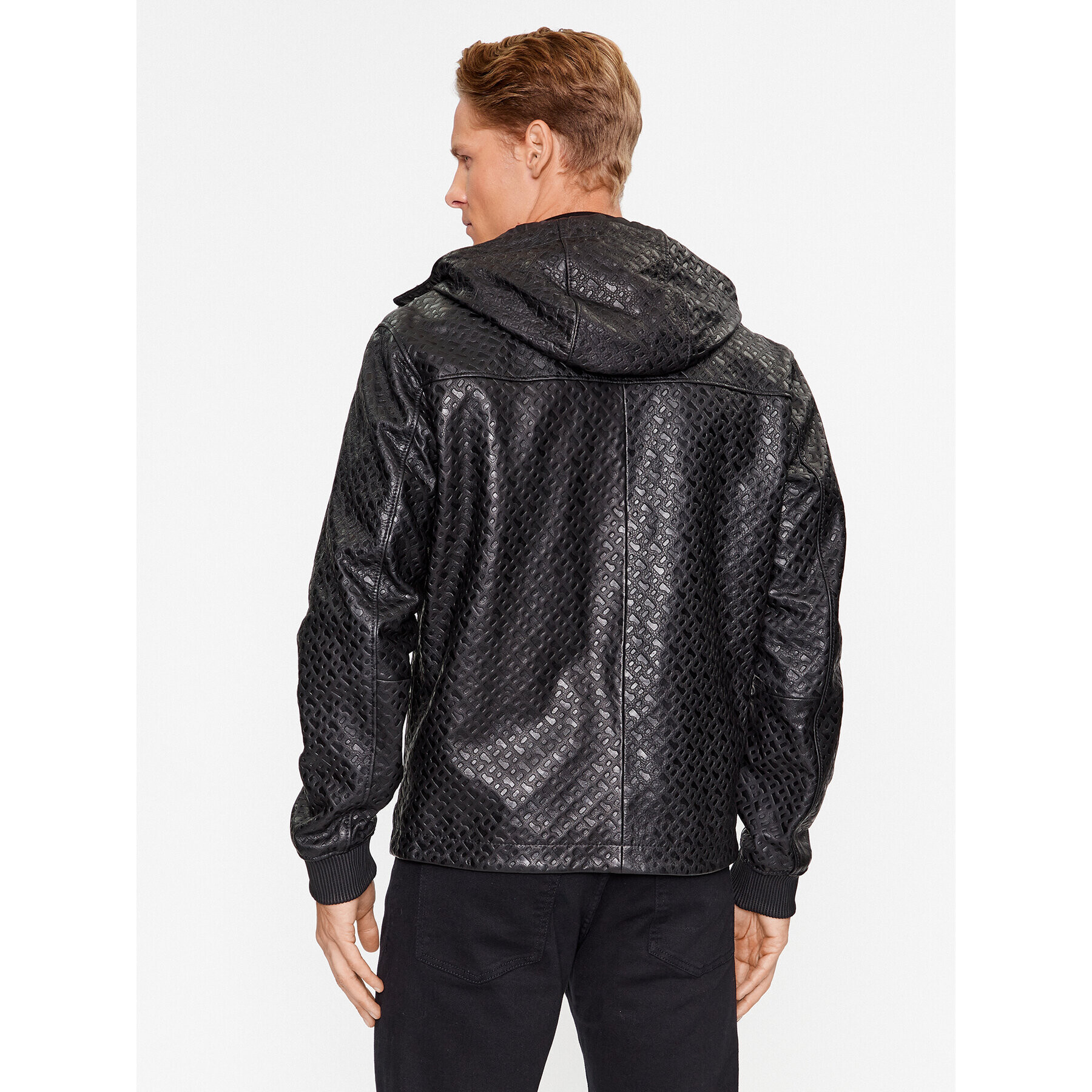 Boss Кожено яке Martel 50497890 Черен Regular Fit - Pepit.bg