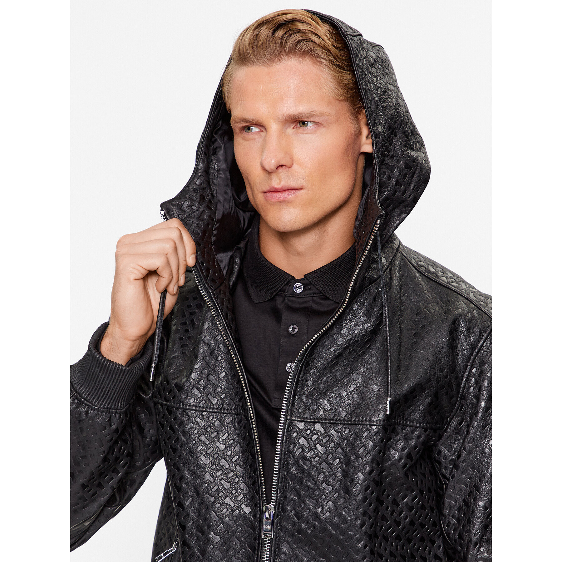 Boss Кожено яке Martel 50497890 Черен Regular Fit - Pepit.bg