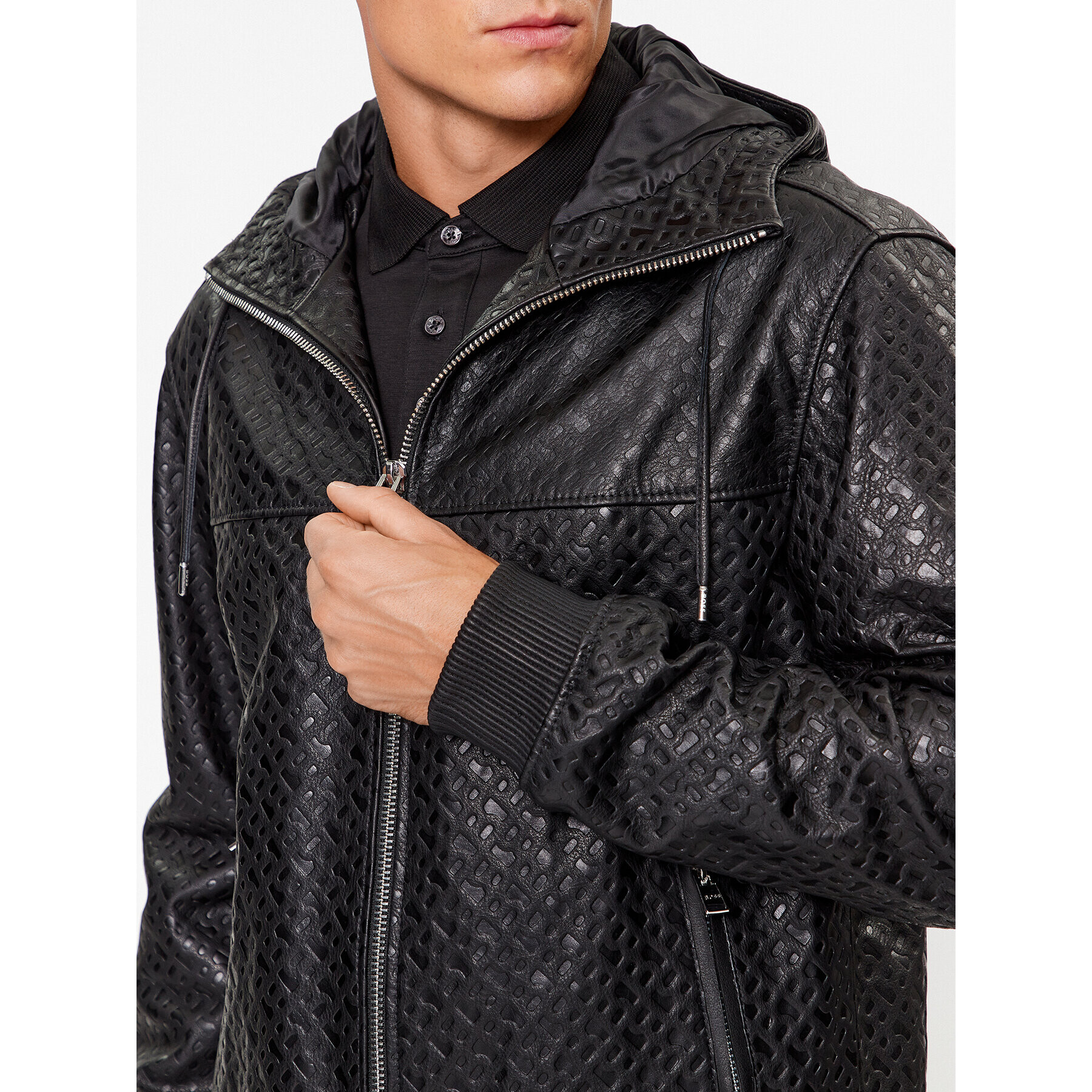 Boss Кожено яке Martel 50497890 Черен Regular Fit - Pepit.bg