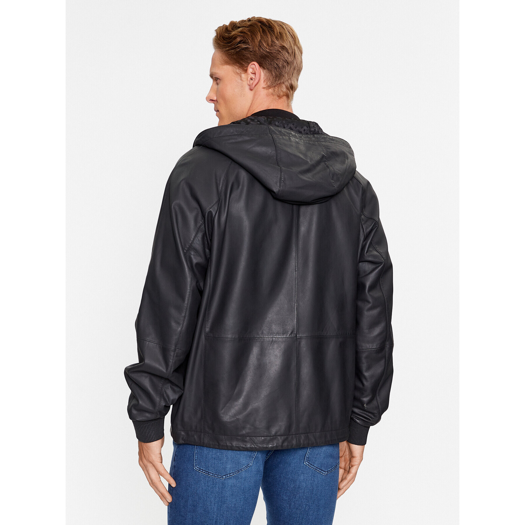Boss Кожено яке Montago 50499328 Черен Regular Fit - Pepit.bg