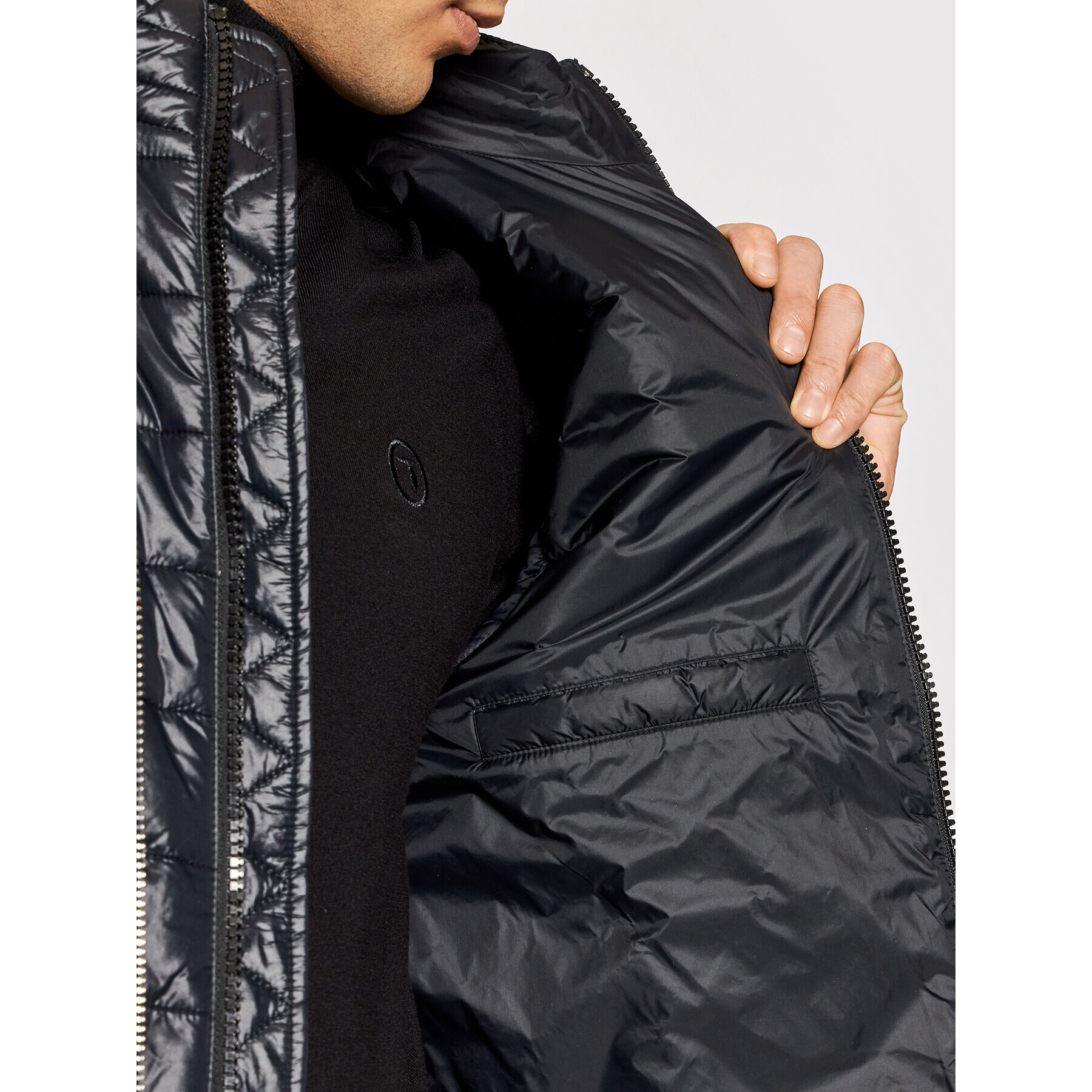 Boss Кожено яке Martes 50464945 Черен Regular Fit - Pepit.bg