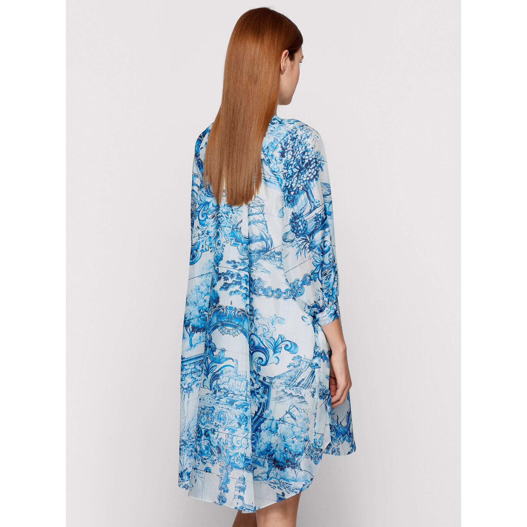 Boss Лятна рокля Difloru 50454550 Син Oversize - Pepit.bg