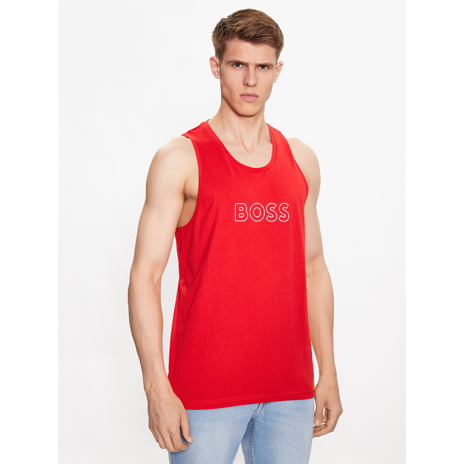 Boss Мъжки топ 50491711 Червен Regular Fit - Pepit.bg