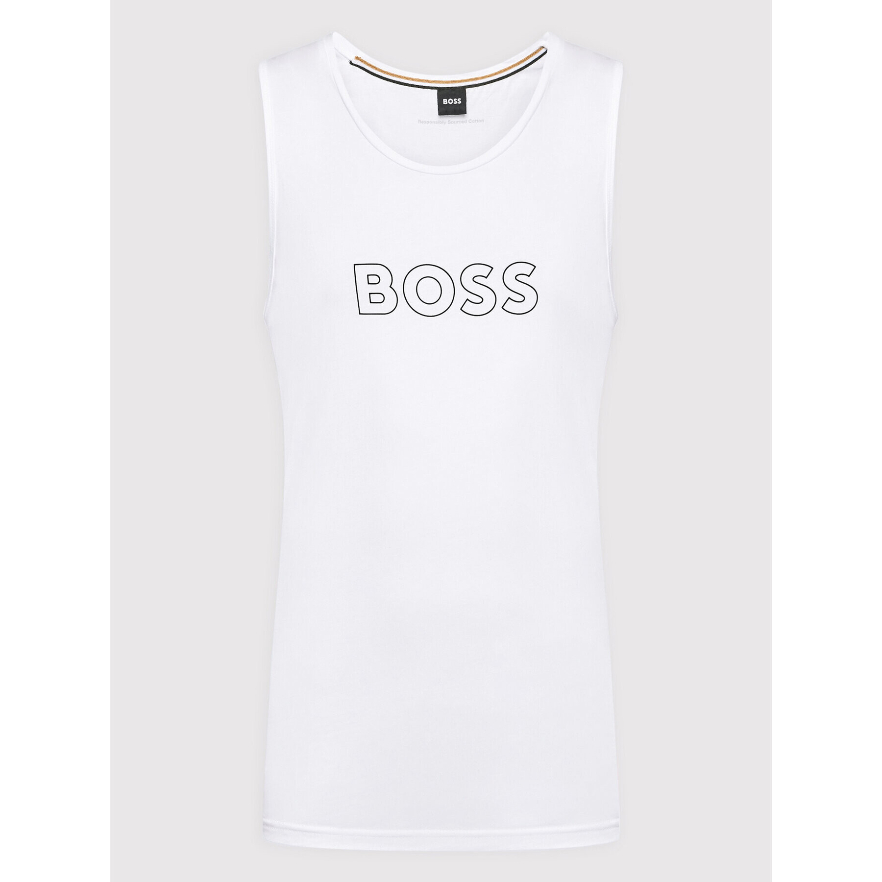 Boss Мъжки топ Beach 50469301 Бял Regular Fit - Pepit.bg