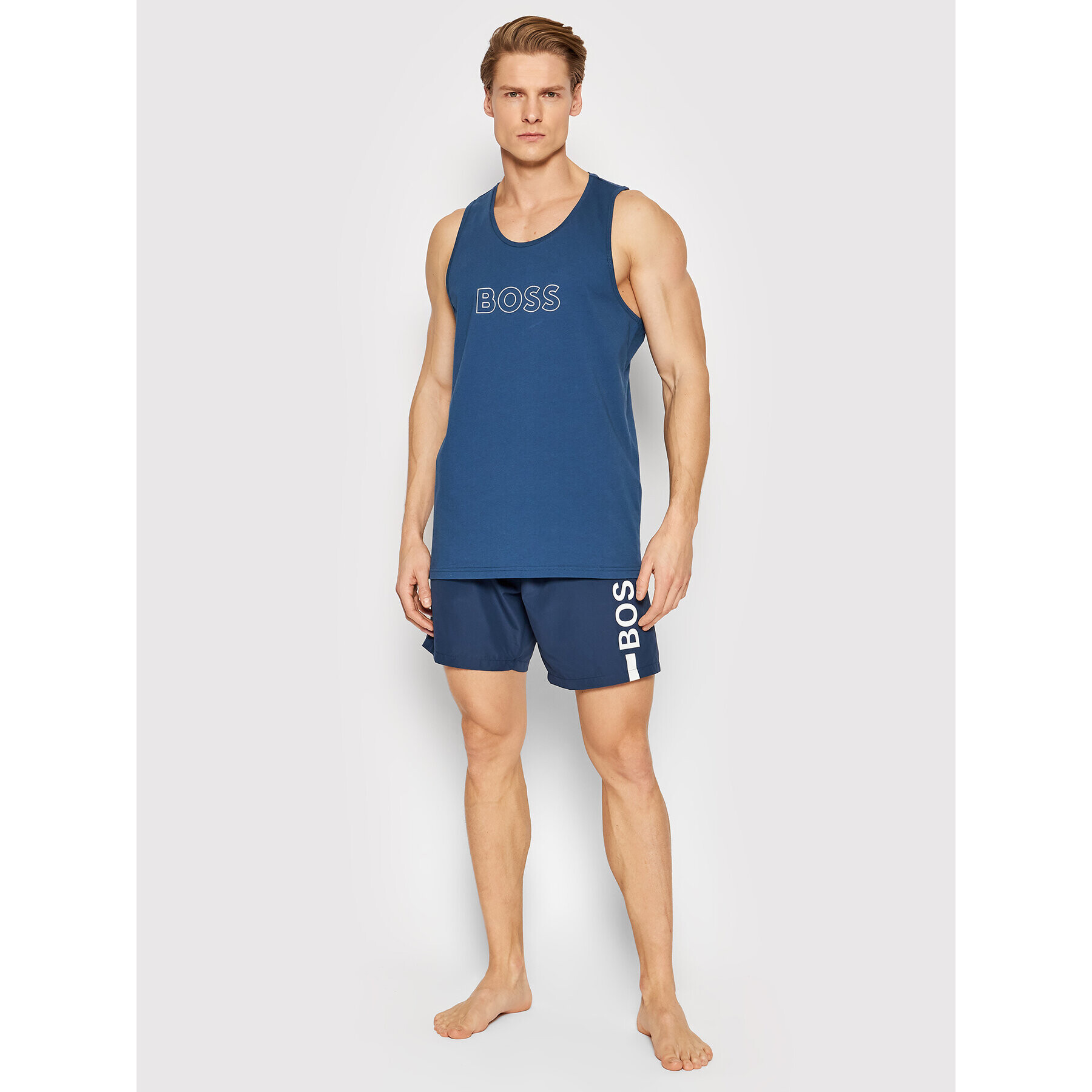 Boss Мъжки топ Beach 50469301 Тъмносин Regular Fit - Pepit.bg