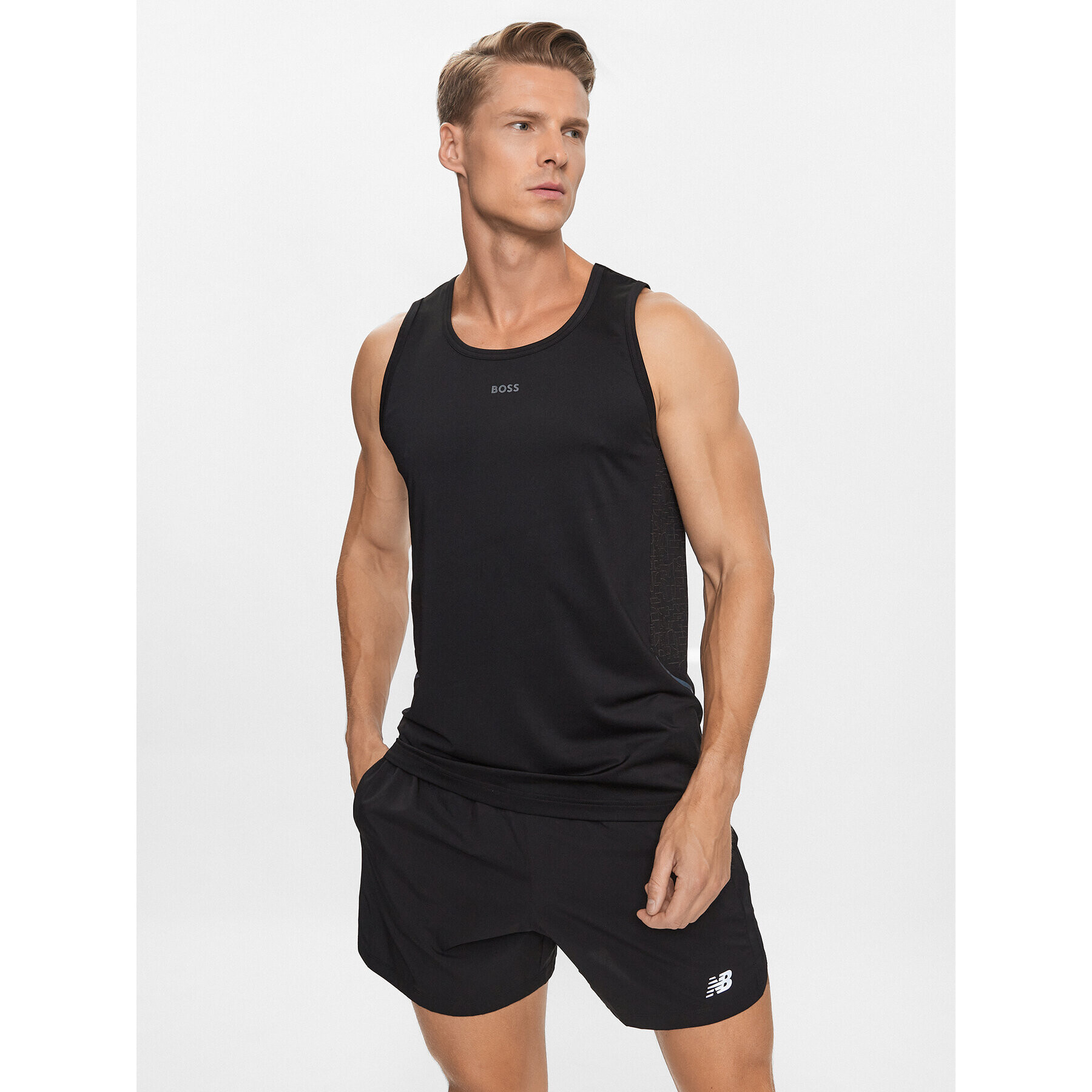 Boss Мъжки топ Tank Active 1 50494751 Черен Slim Fit - Pepit.bg