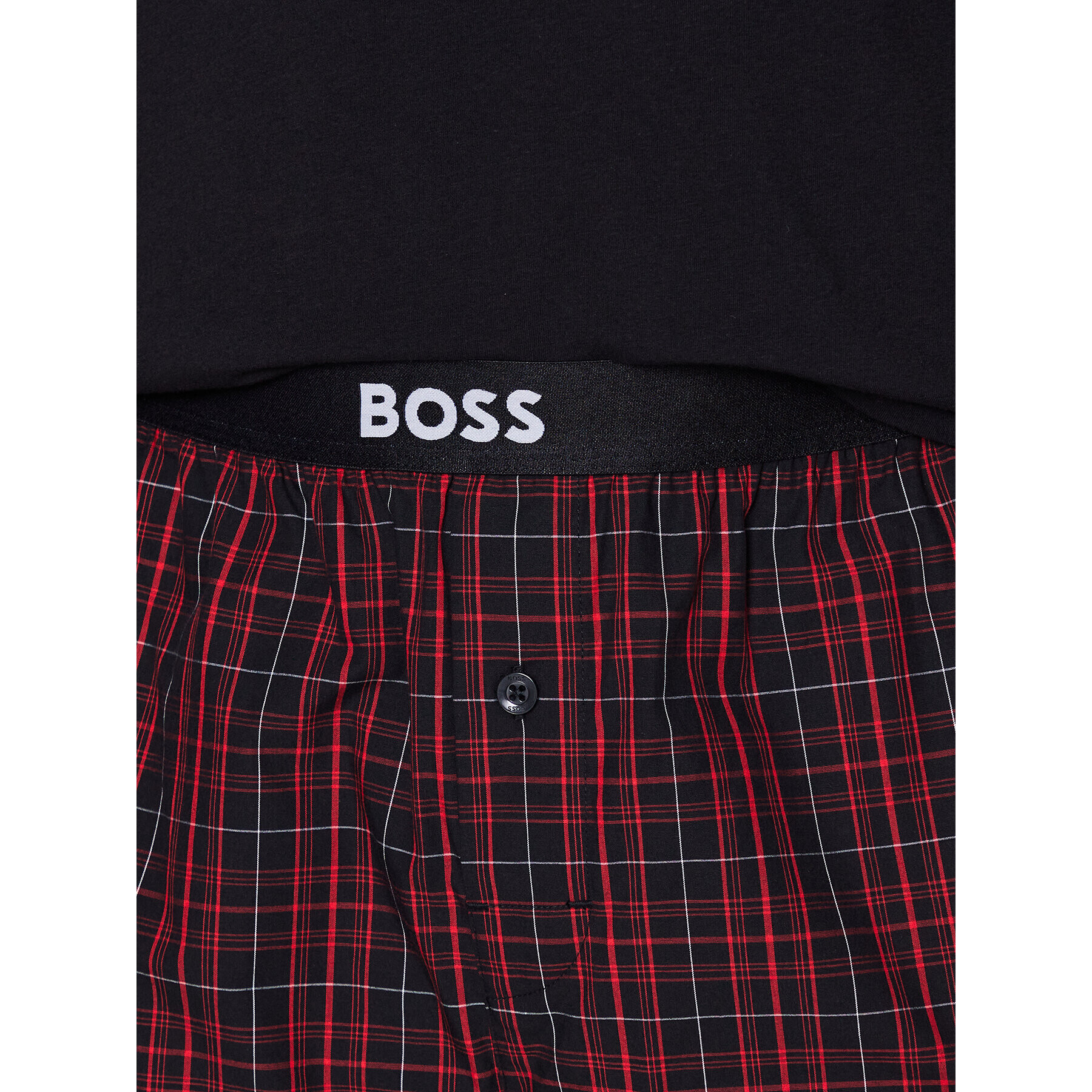 Boss Пижама Easy 50488084 Черен Regular Fit - Pepit.bg