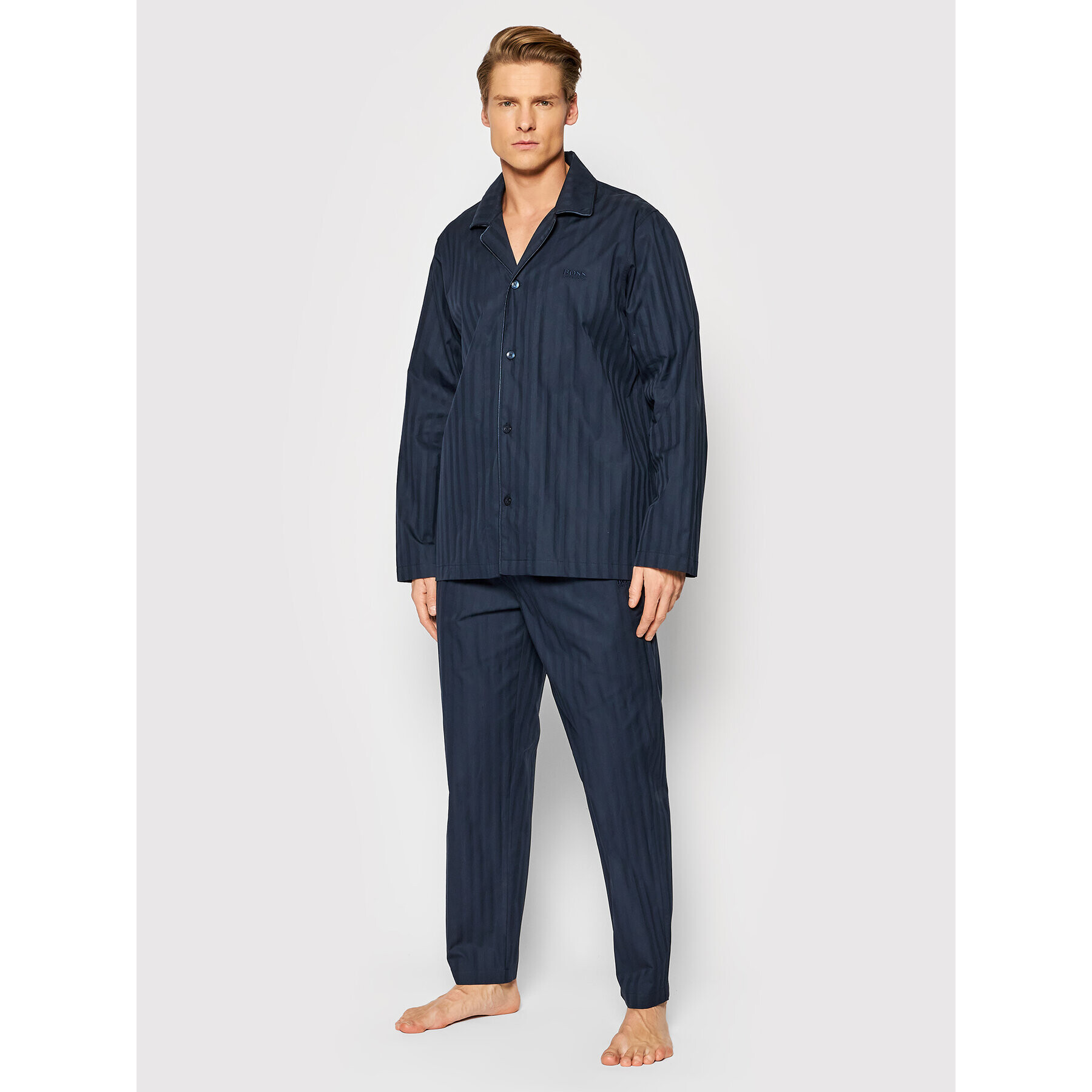Boss Пижама Premium 50463565 Тъмносин Regular Fit - Pepit.bg