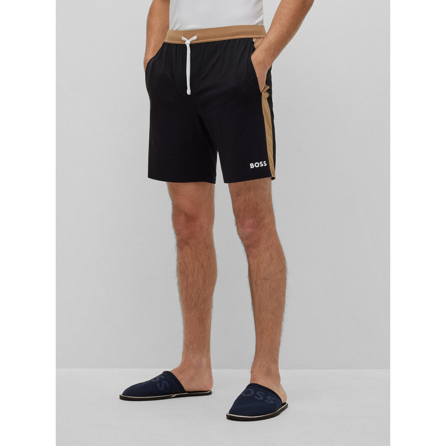 Boss Пижамени шорти Balance 50490924 Черен Regular Fit - Pepit.bg