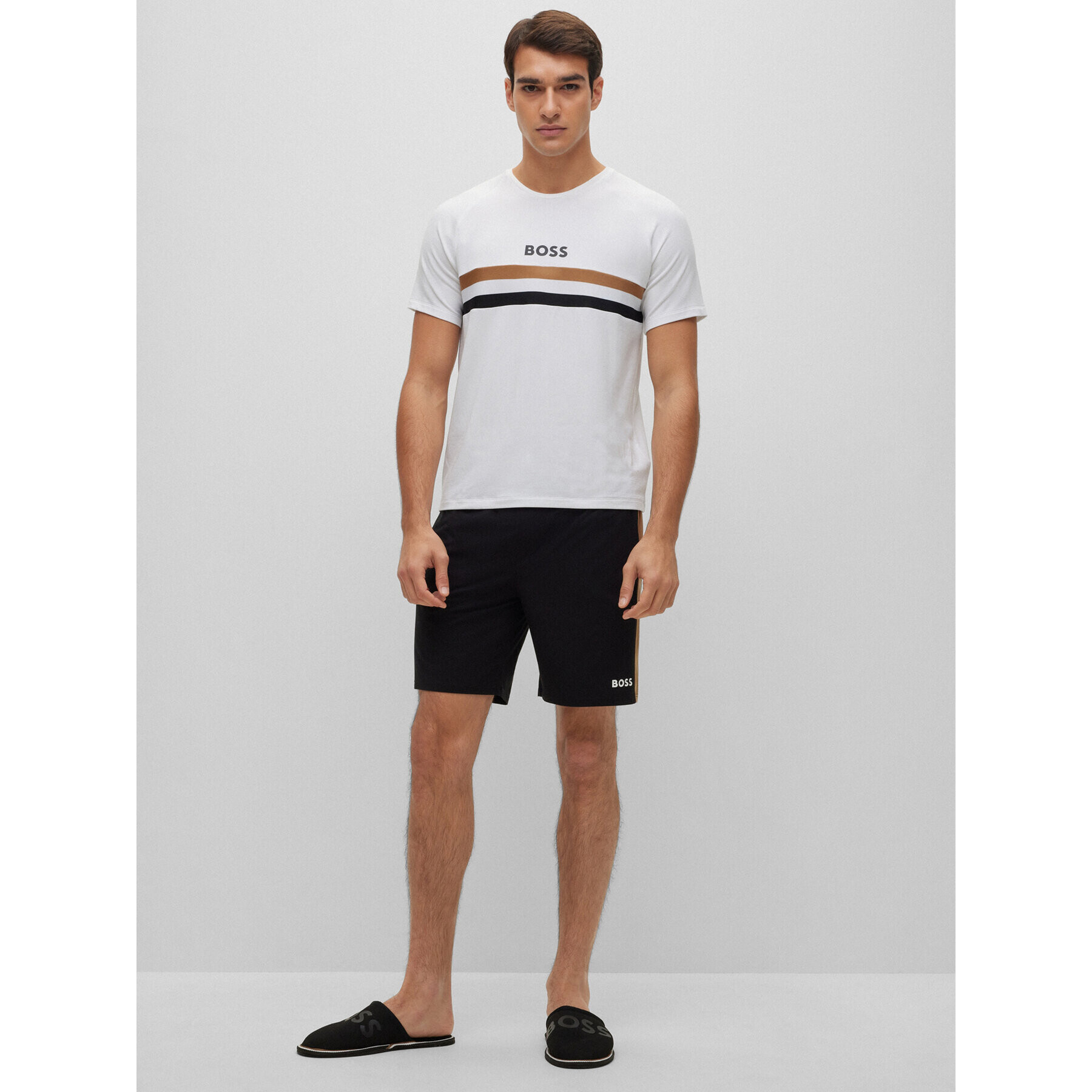 Boss Пижамени шорти Balance 50490924 Черен Regular Fit - Pepit.bg