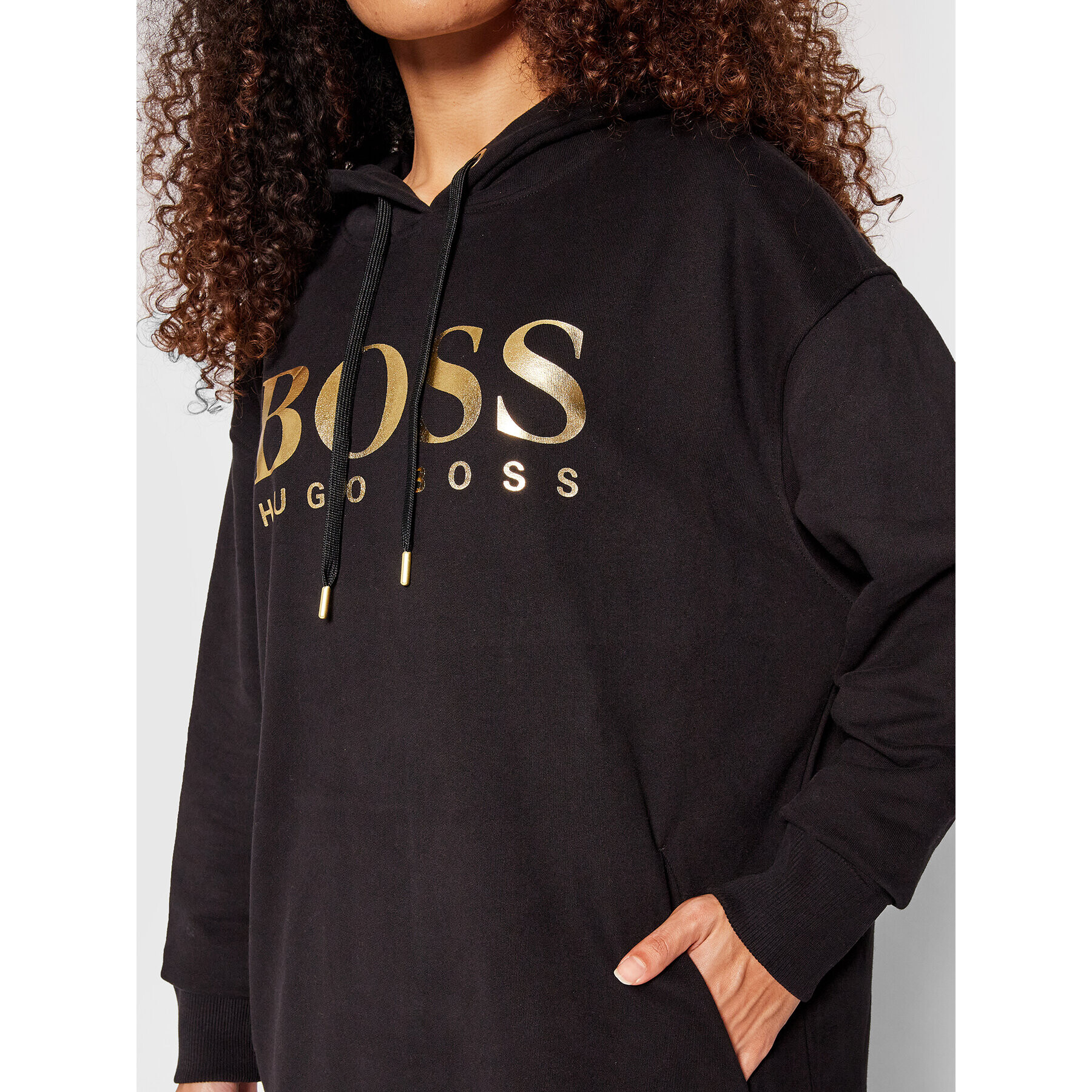 Boss Плетена рокля C-Ethea_Gold_B 50466671 Черен Relaxed Fit - Pepit.bg