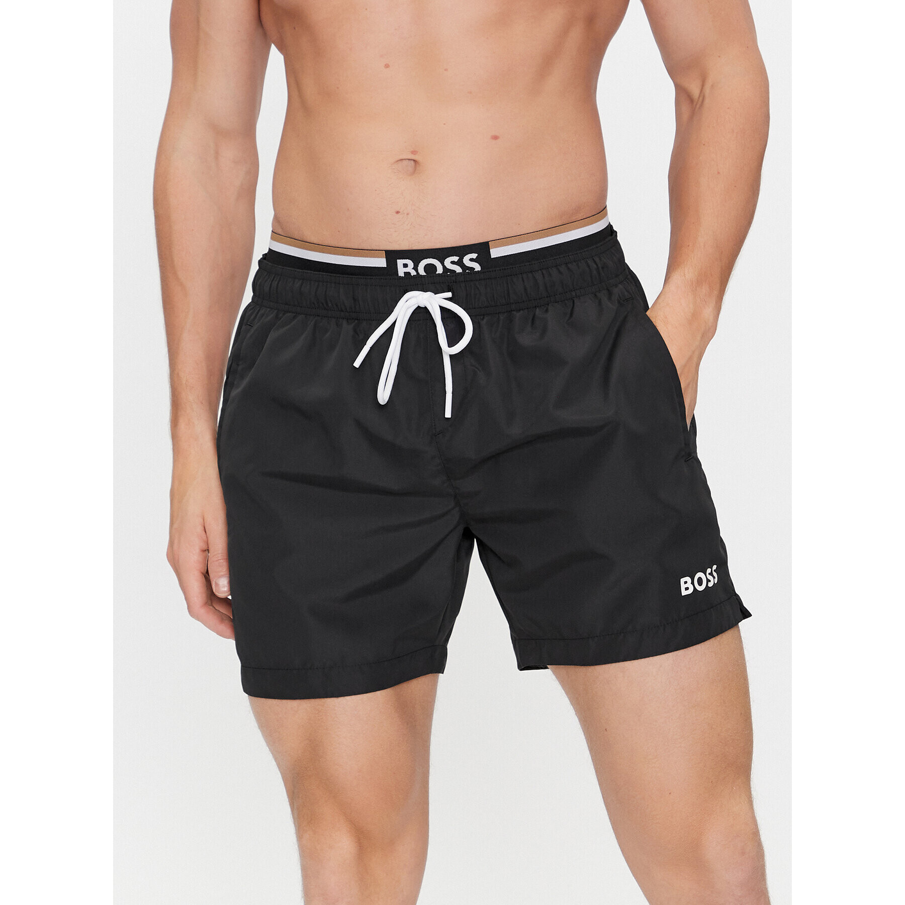 Boss Плувни шорти Amur 50508930 Черен Regular Fit - Pepit.bg