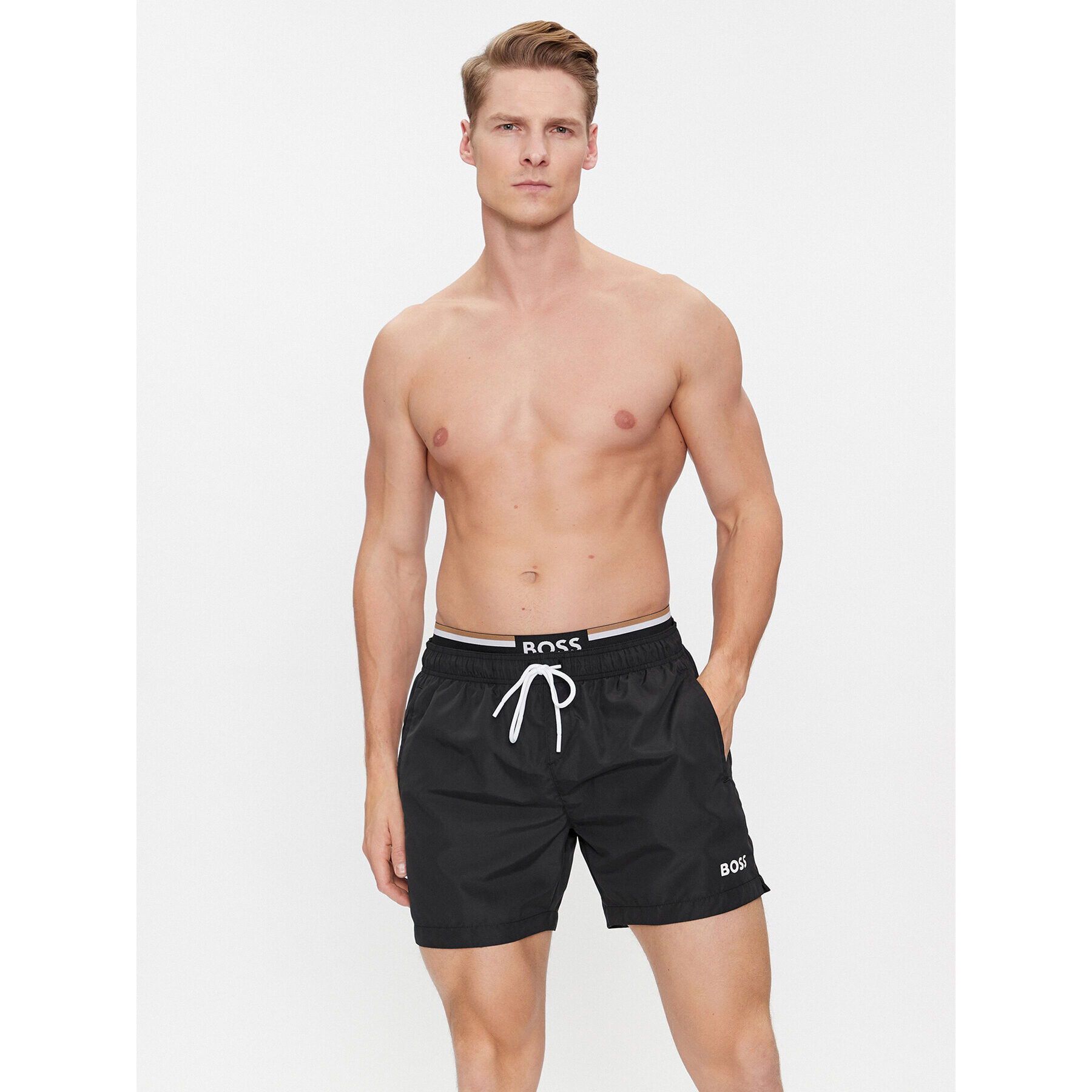 Boss Плувни шорти Amur 50508930 Черен Regular Fit - Pepit.bg