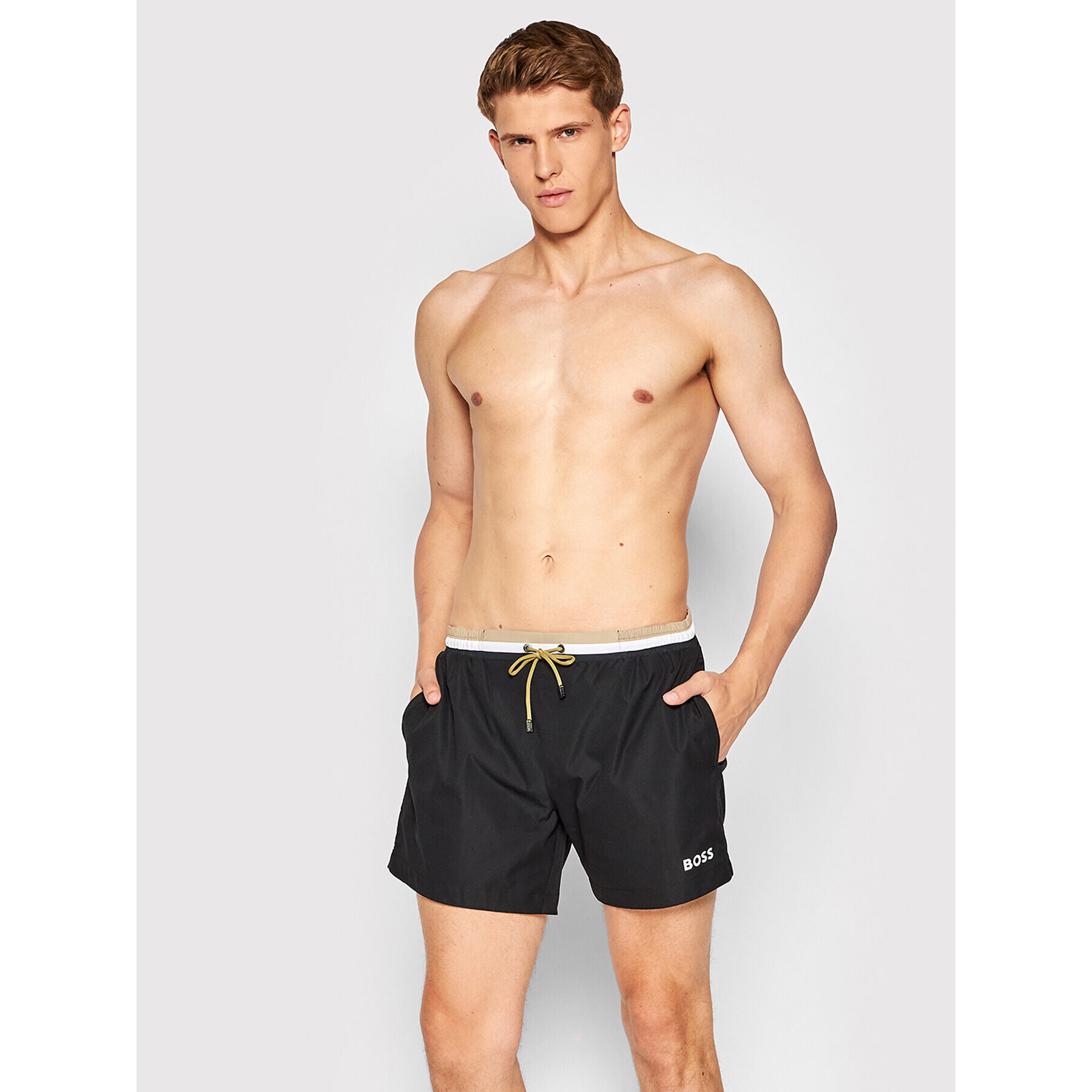 Boss Плувни шорти Atoll 50469324 Черен Regular Fit - Pepit.bg
