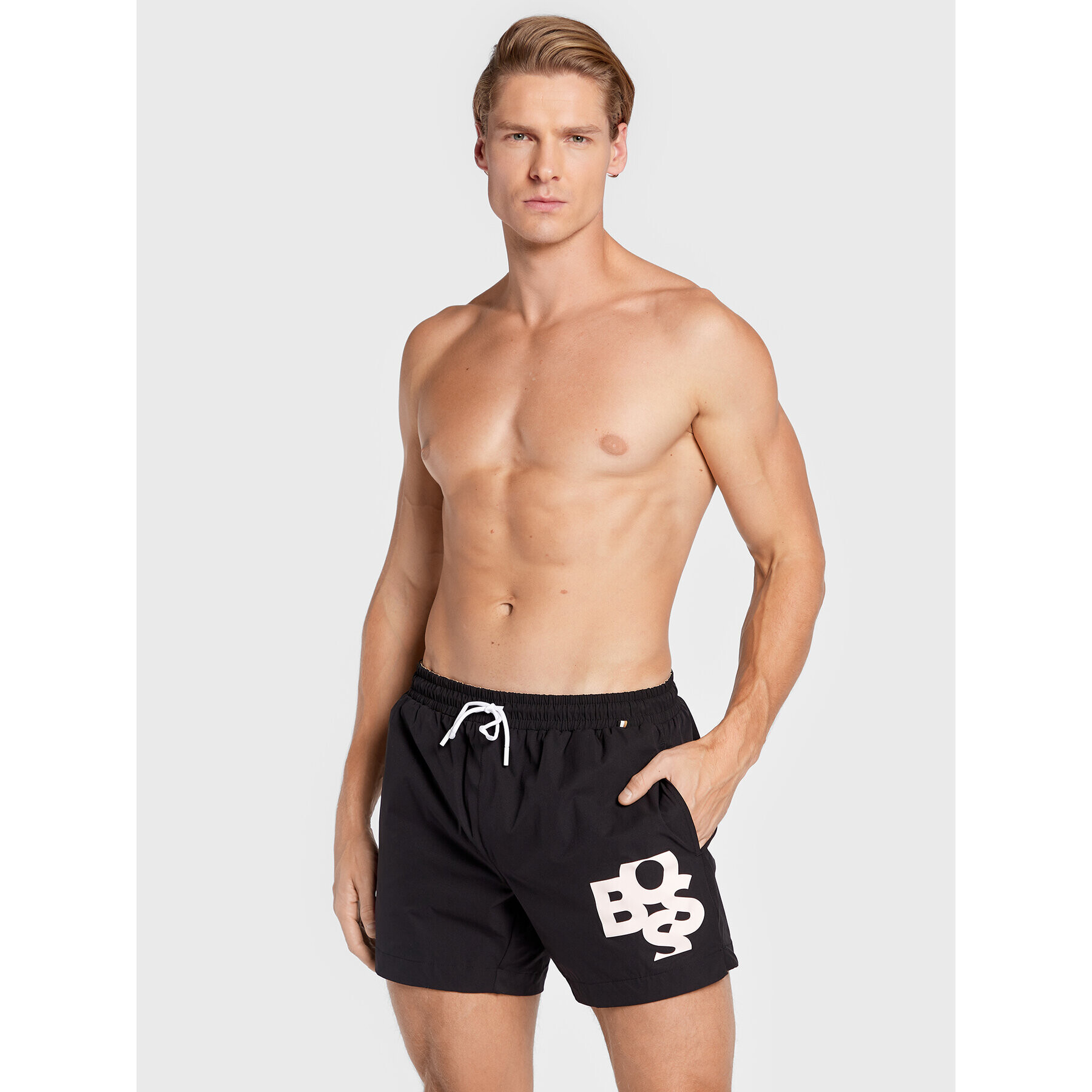 Boss Плувни шорти Cooper 50480496 Черен Regular Fit - Pepit.bg