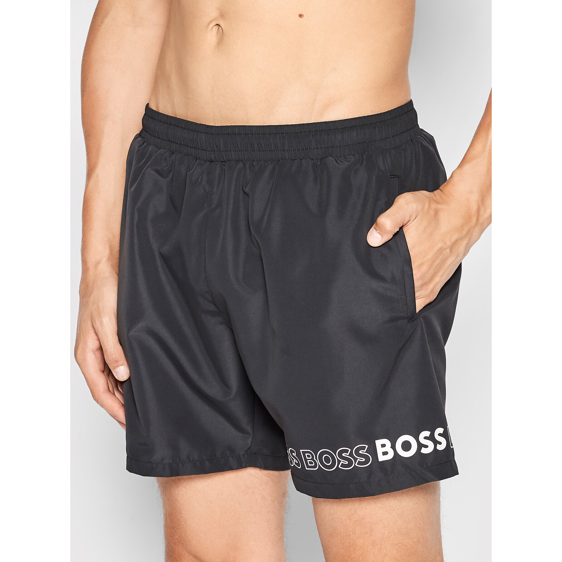 Boss Плувни шорти Dolphin 50469590 Черен Regular Fit - Pepit.bg