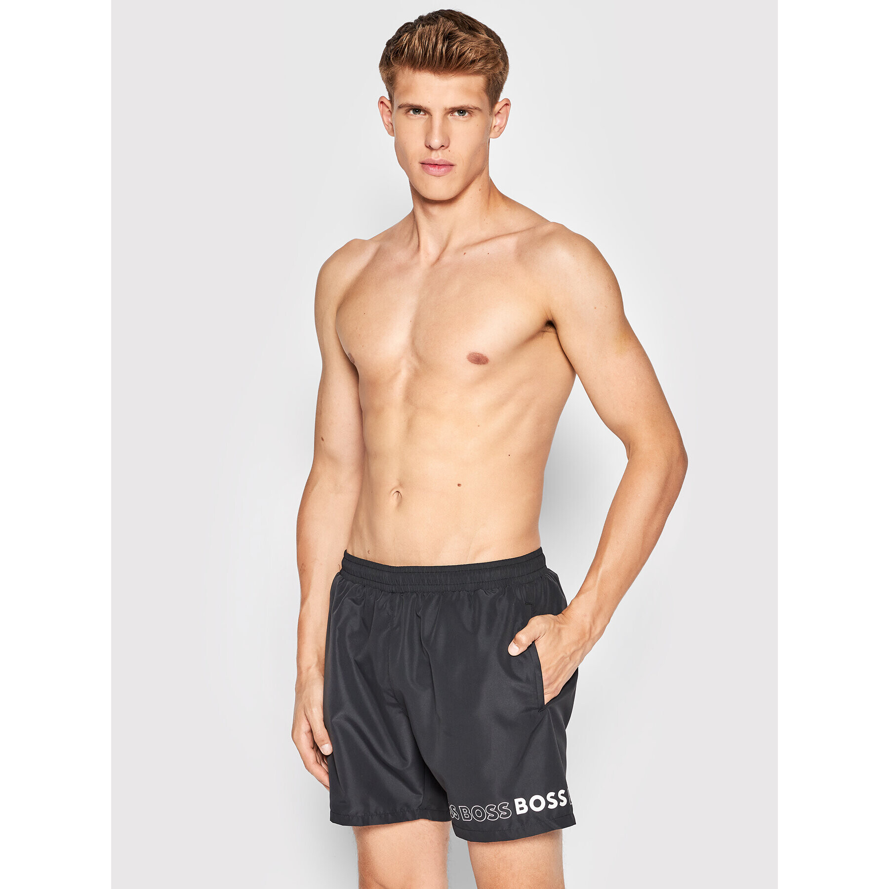 Boss Плувни шорти Dolphin 50469590 Черен Regular Fit - Pepit.bg