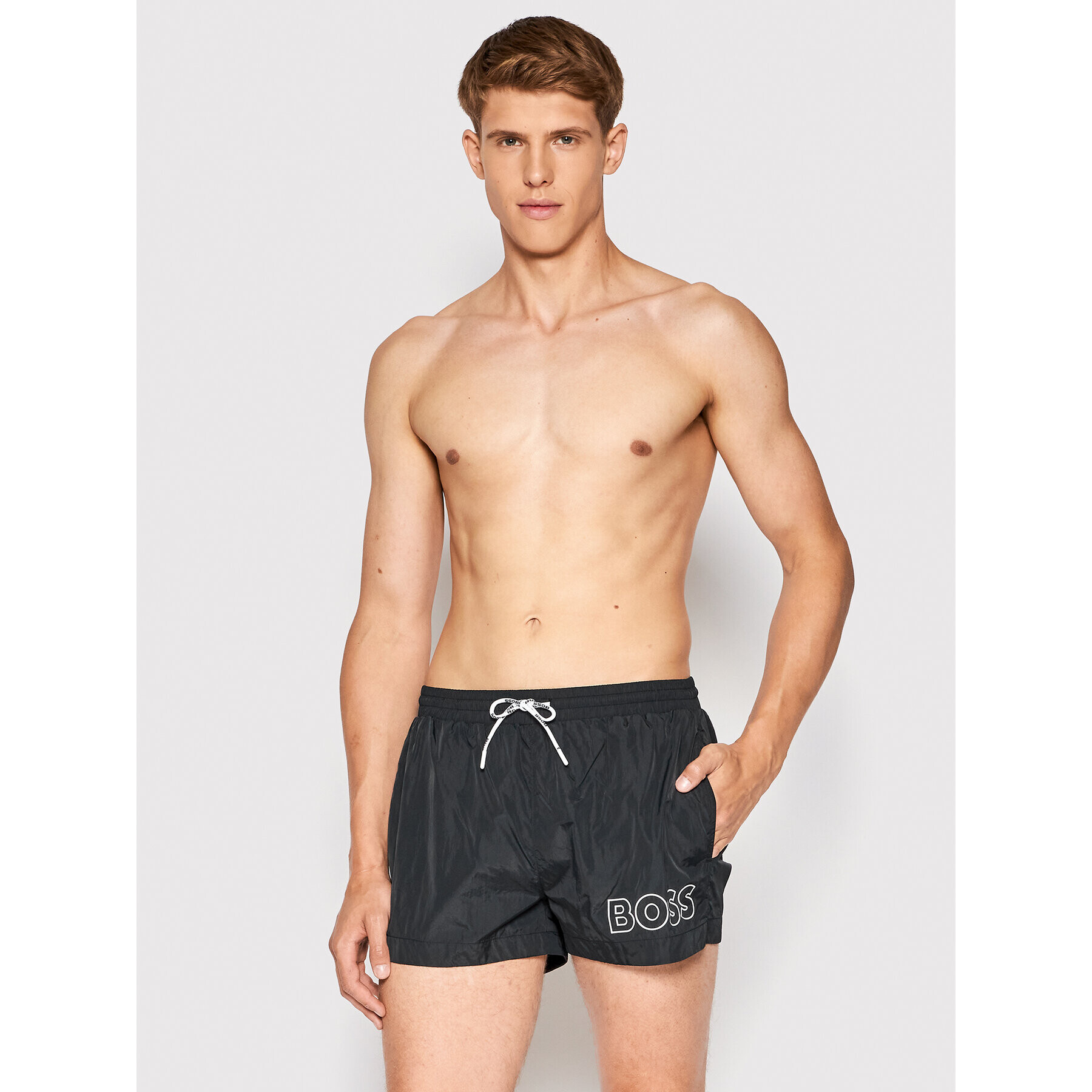 Boss Плувни шорти Mooneye 50469280 Черен Regular Fit - Pepit.bg