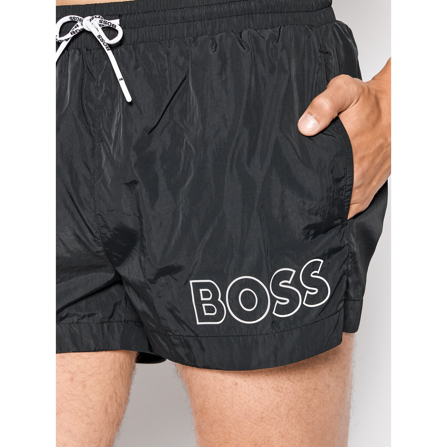 Boss Плувни шорти Mooneye 50469280 Черен Regular Fit - Pepit.bg