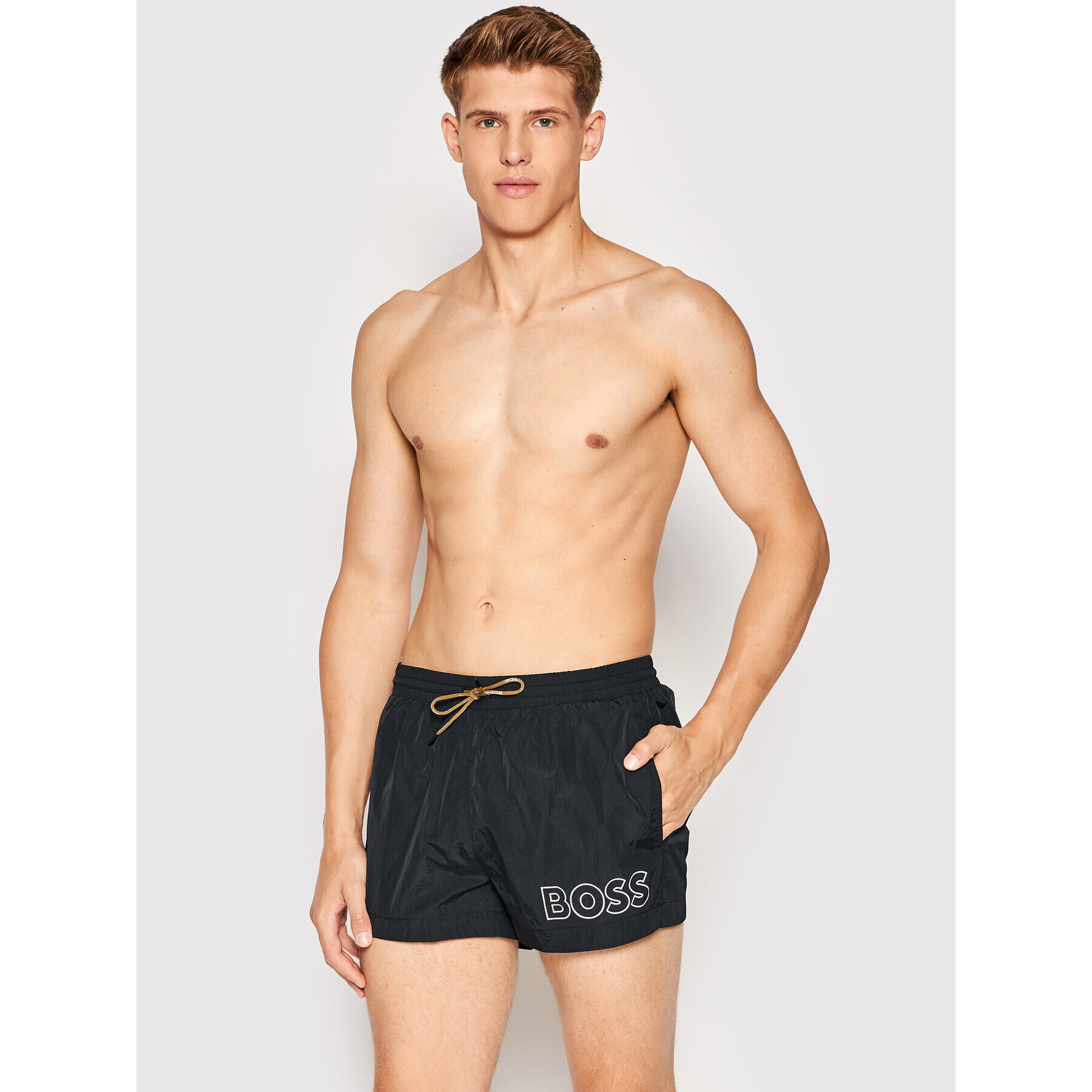 Boss Плувни шорти Mooneye 50469280 Черен Regular Fit - Pepit.bg