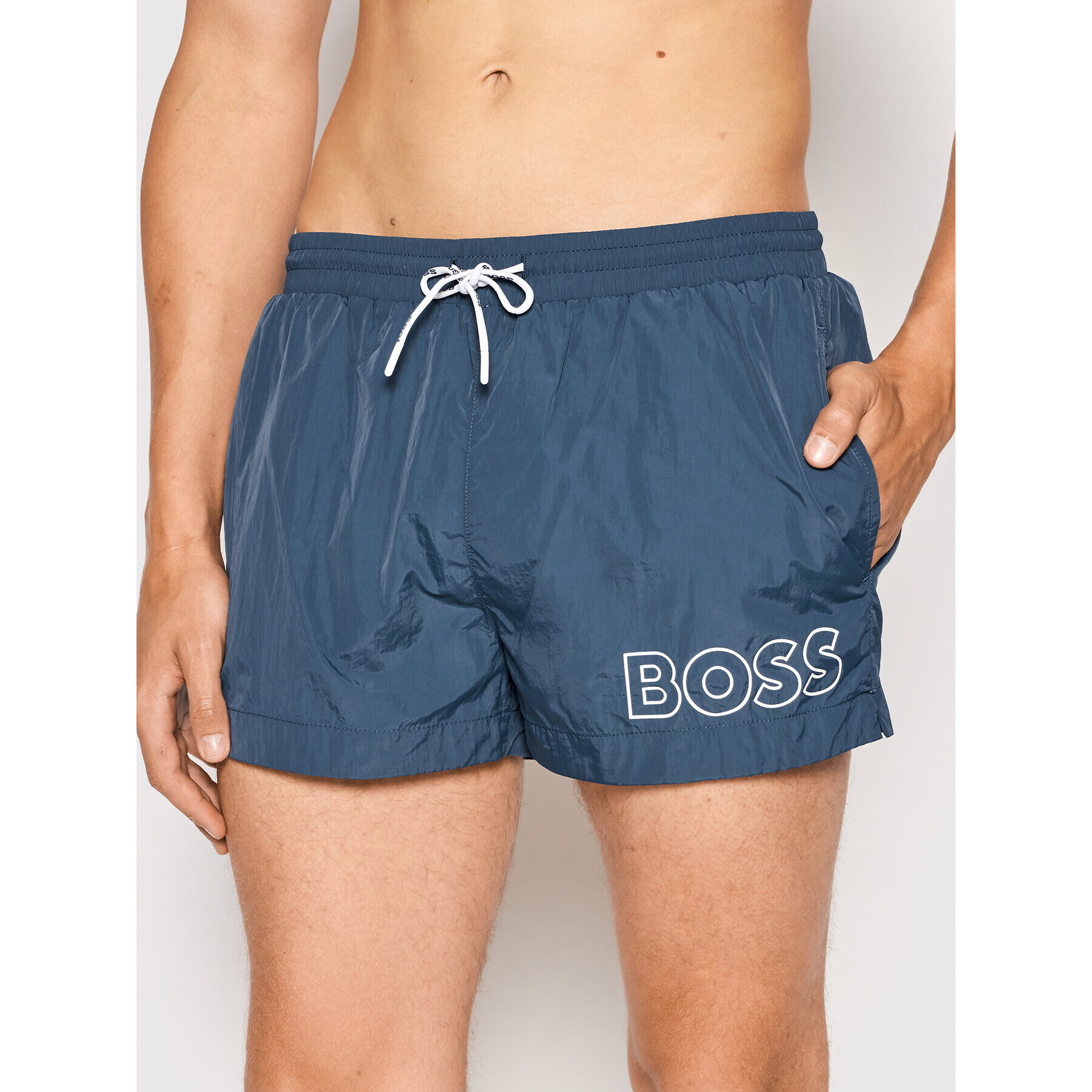 Boss Плувни шорти Mooneye 50469280 Тъмносин Regular Fit - Pepit.bg