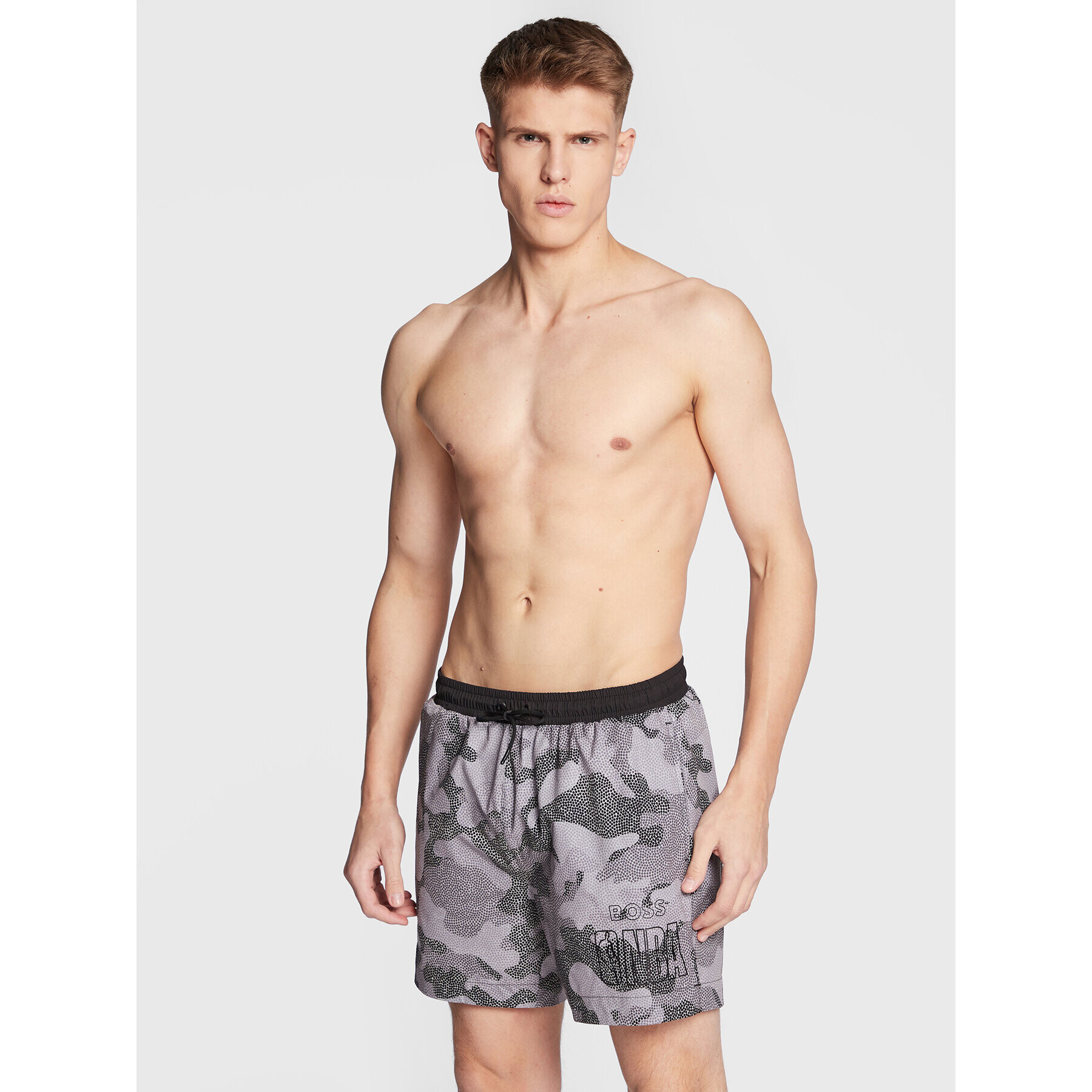 Boss Плувни шорти NBA 4.0 Trunk 50478629 Сив Regular Fit - Pepit.bg