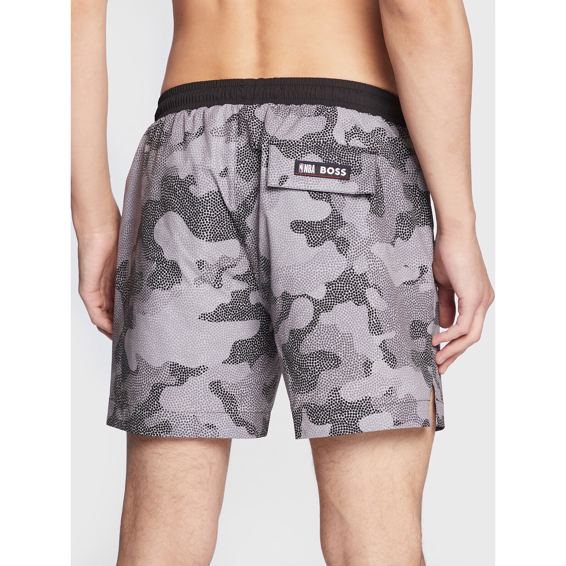 Boss Плувни шорти NBA 4.0 Trunk 50478629 Сив Regular Fit - Pepit.bg