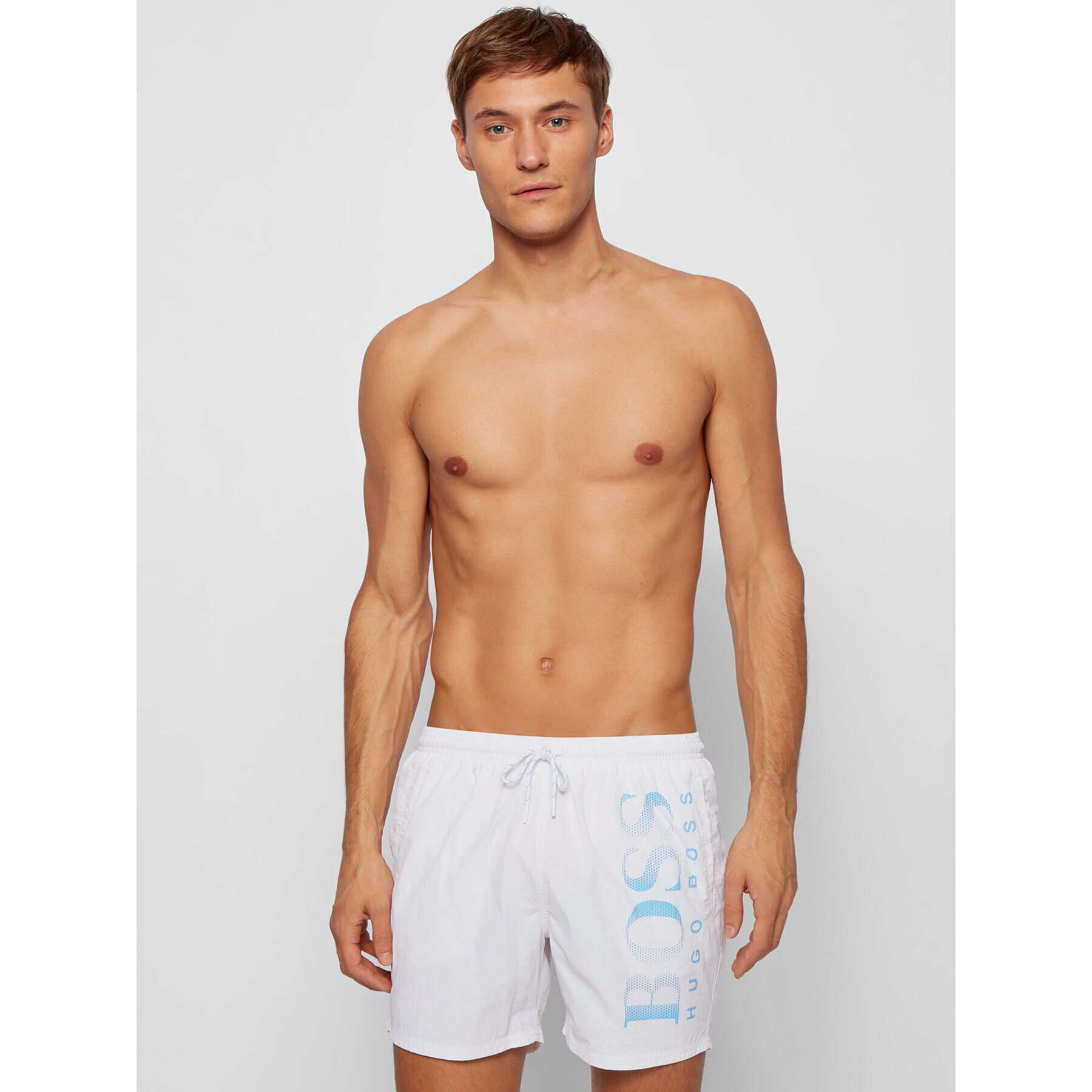 Boss Плувни шорти Octopus 50371268 Бял Regular Fit - Pepit.bg