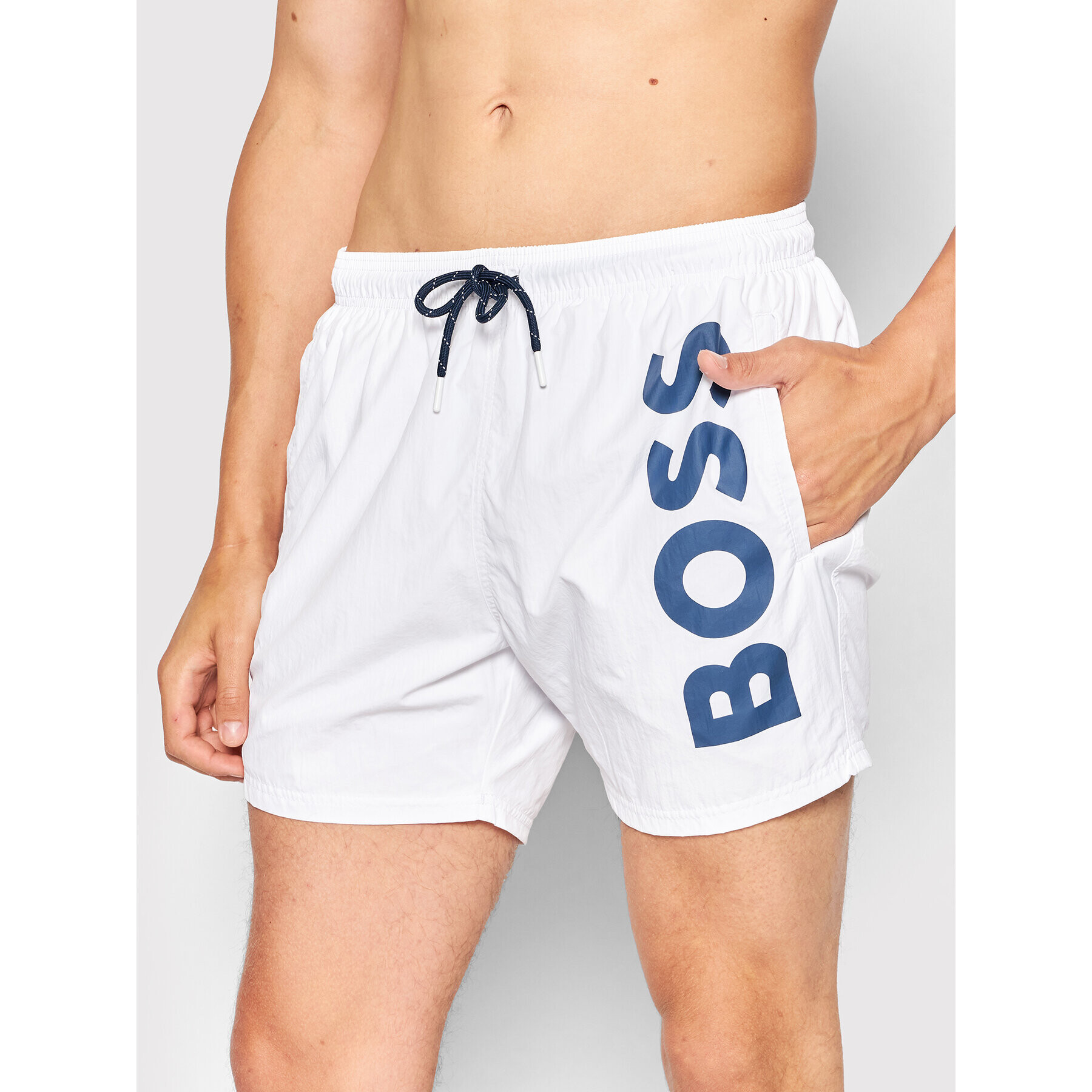 Boss Плувни шорти Octopus 50469594 Бял Regular Fit - Pepit.bg