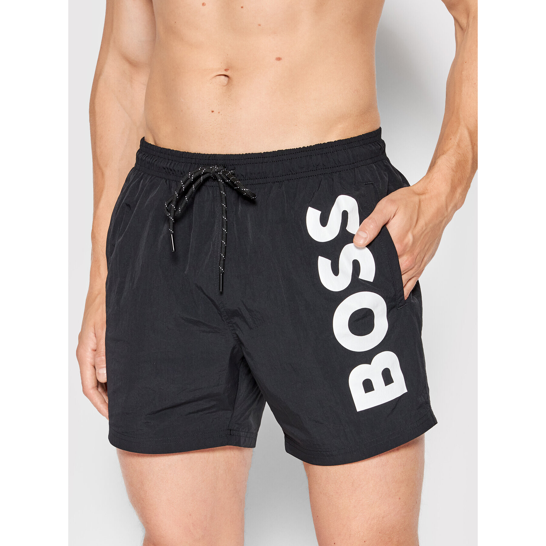 Boss Плувни шорти Octopus 50469602 Черен Regular Fit - Pepit.bg