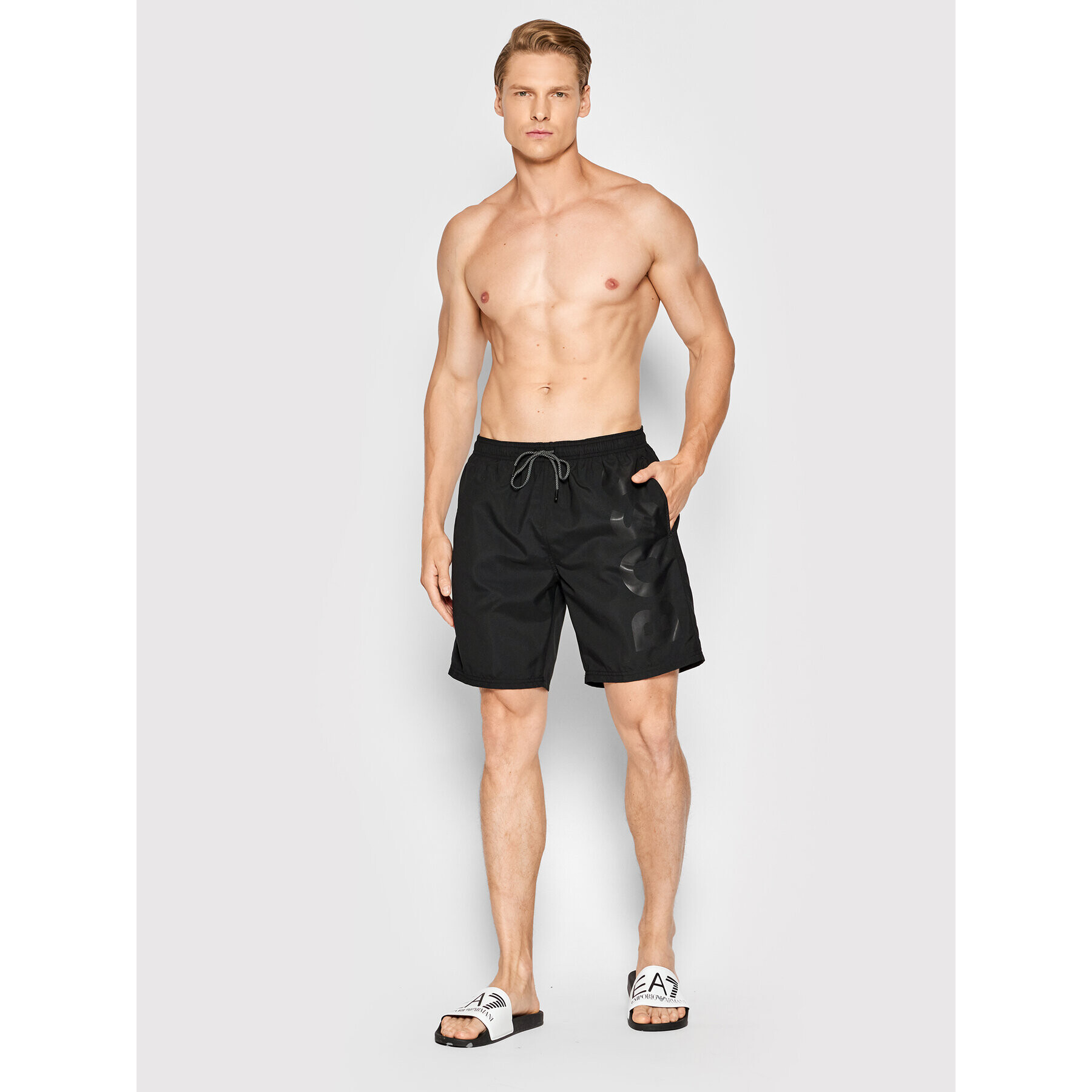 Boss Плувни шорти Orca 50469614 Черен Regular Fit - Pepit.bg