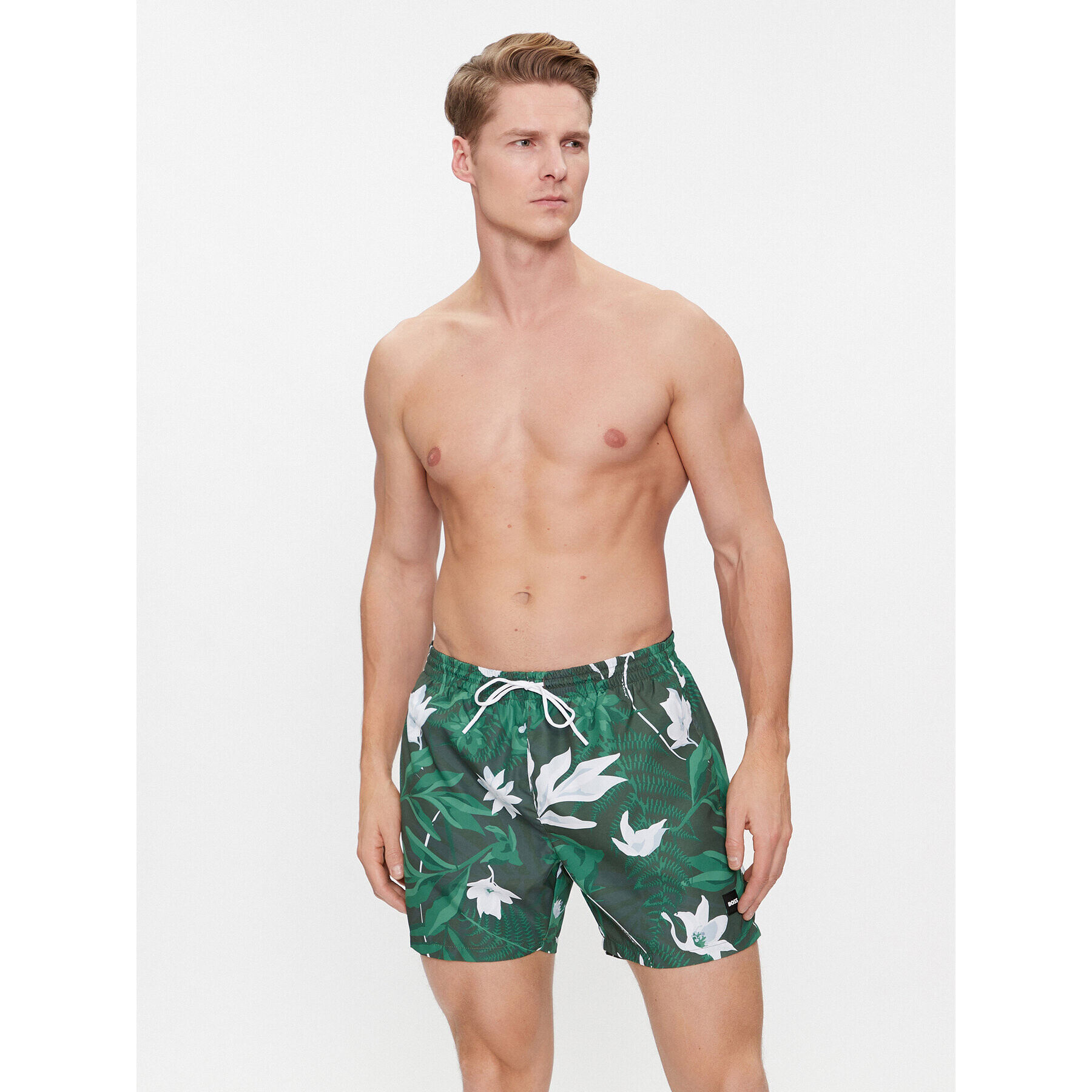 Boss Плувни шорти Piranha 50508844 Зелен Regular Fit - Pepit.bg
