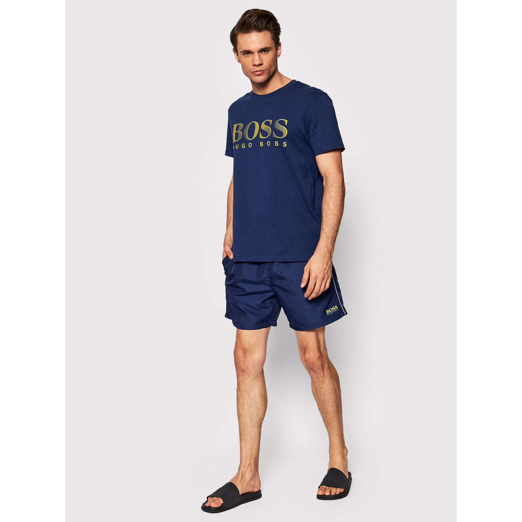 Boss Плувни шорти Starfish 50408104 Тъмносин Regular Fit - Pepit.bg