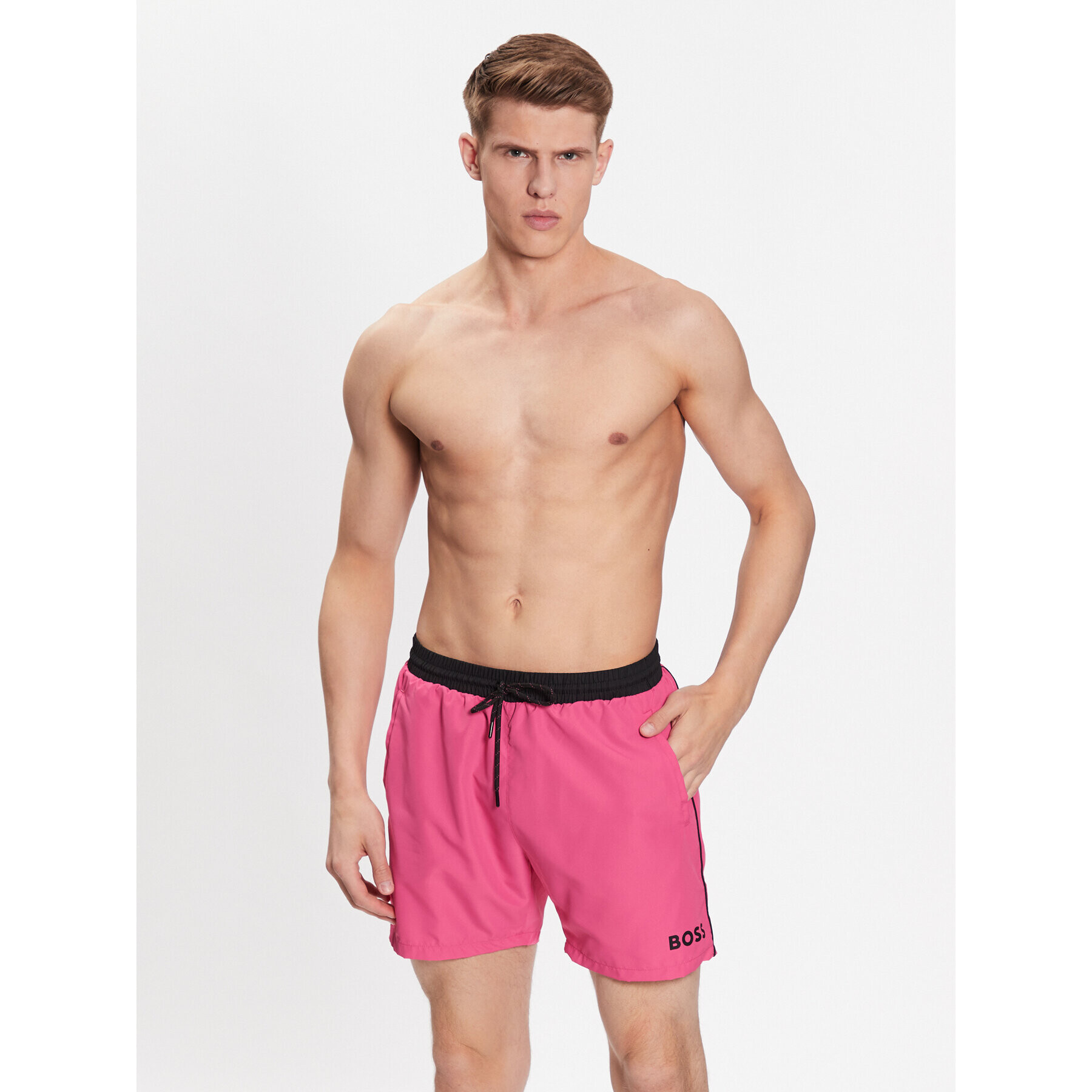 Boss Плувни шорти Starfish 50469302 Розов Regular Fit - Pepit.bg