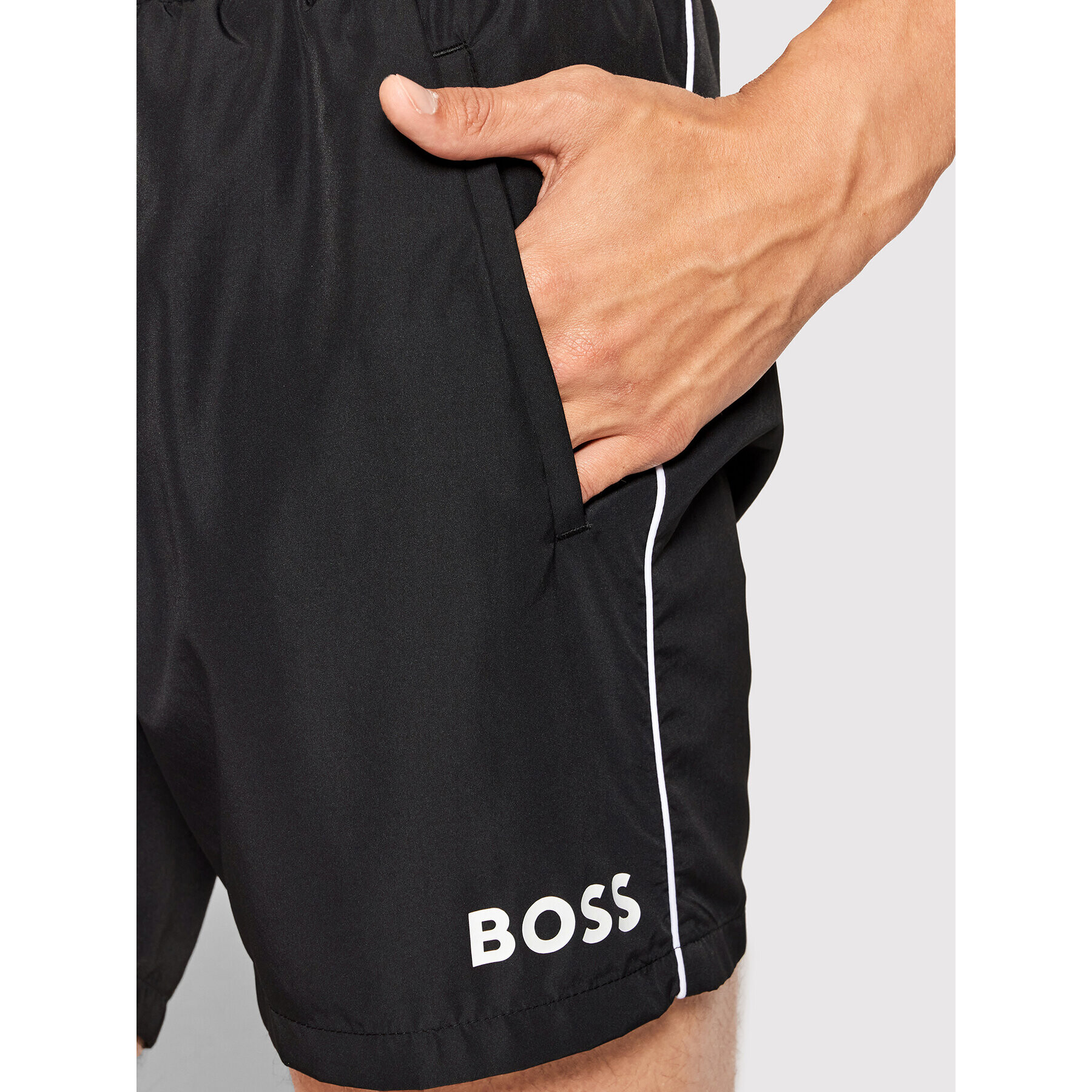 Boss Плувни шорти Starfish 50469607 Черен Regular Fit - Pepit.bg