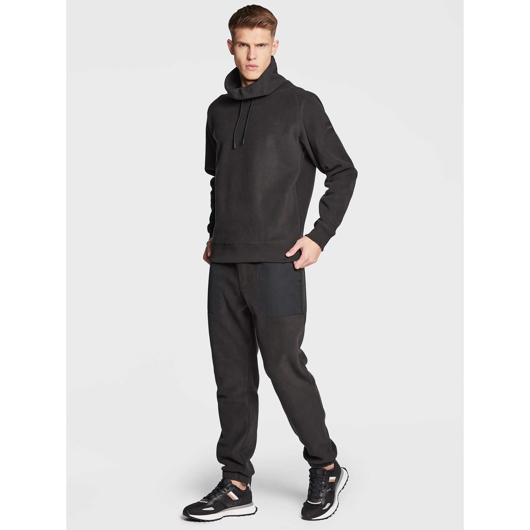 Boss Полар Wefleece 50476170 Черен Regular Fit - Pepit.bg