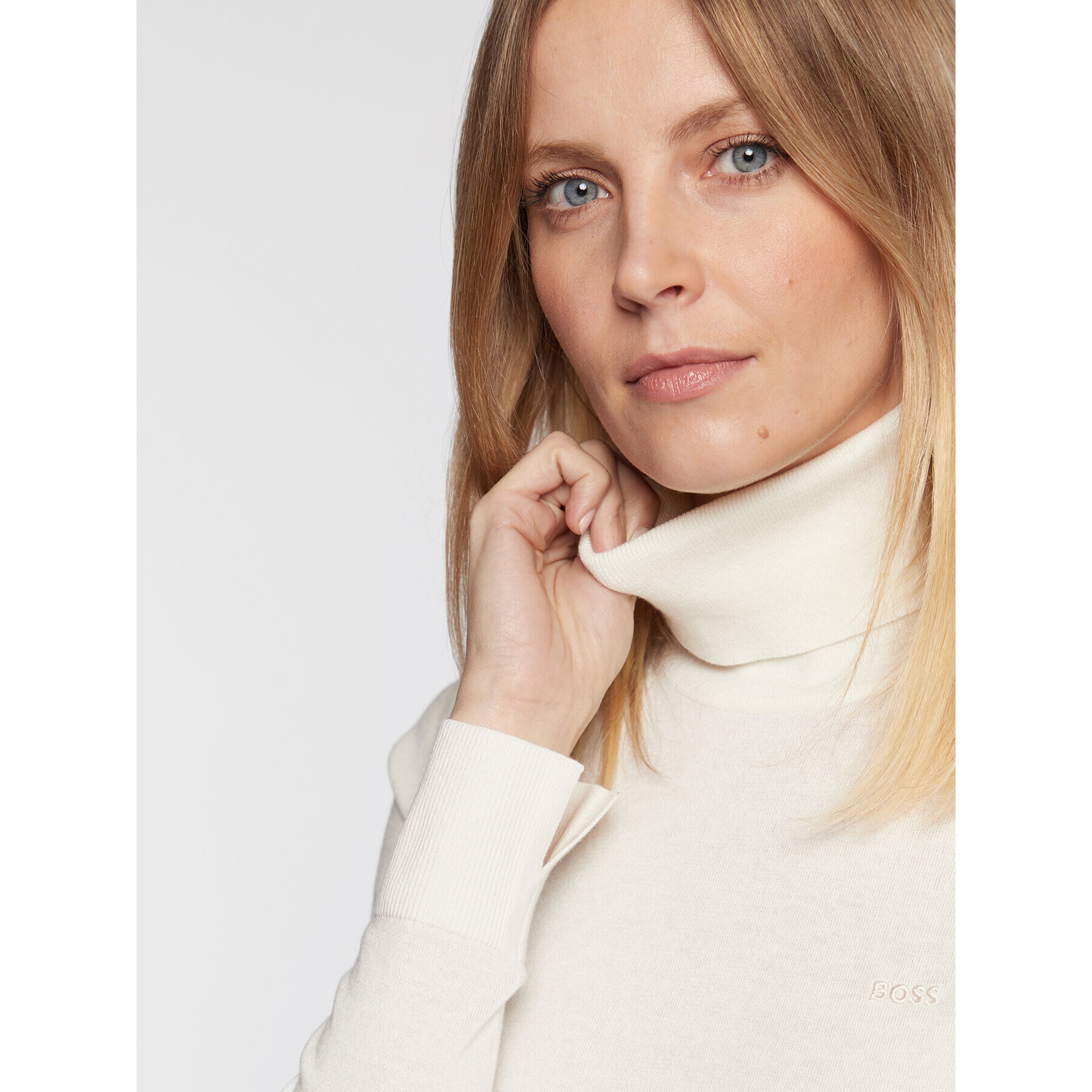 Boss Поло C_Fiddinan 50478344 Бял Slim Fit - Pepit.bg