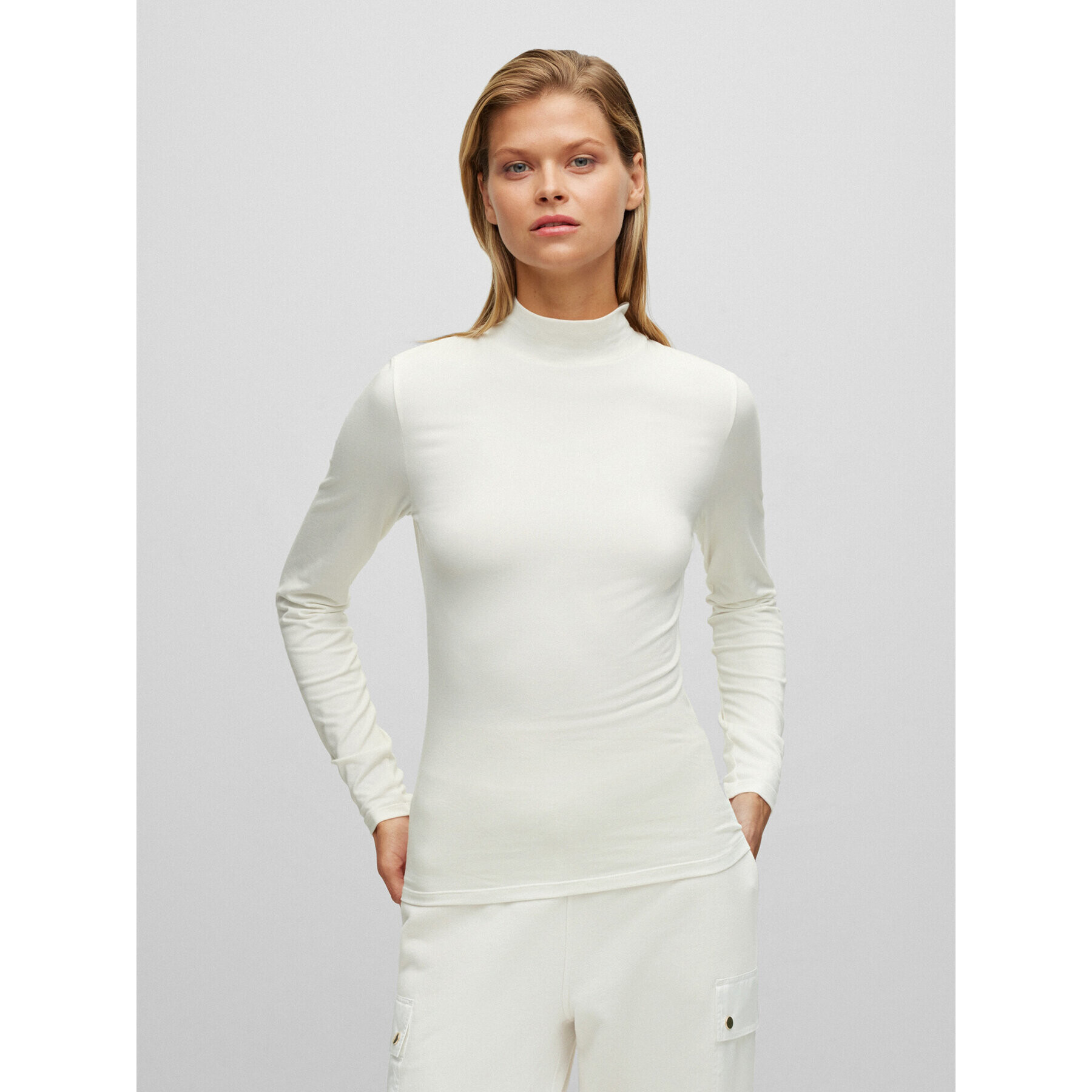 Boss Поло Emata 50461114 Екрю Extra Slim Fit - Pepit.bg