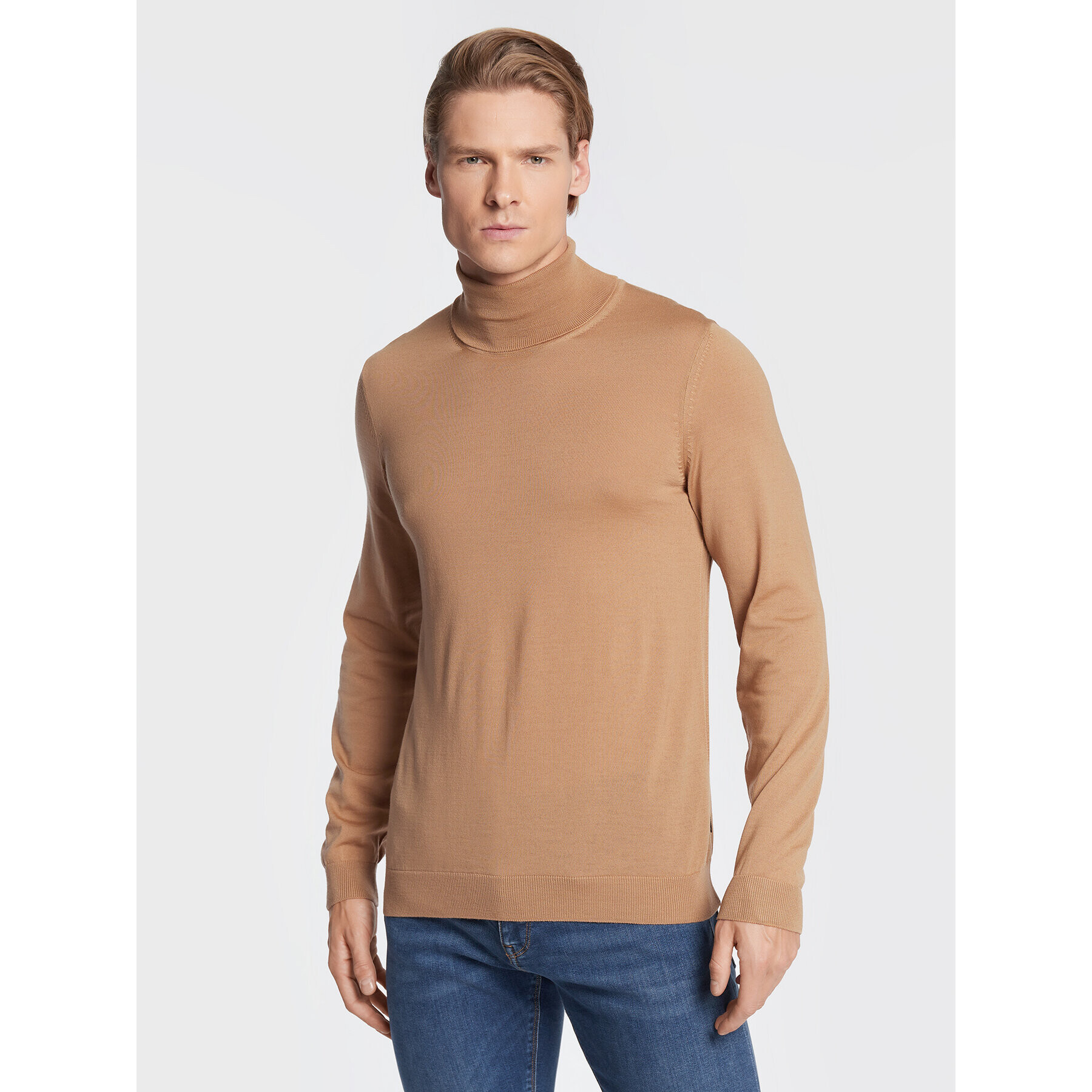 Boss Поло Musso-P 50468262 Кафяв Slim Fit - Pepit.bg