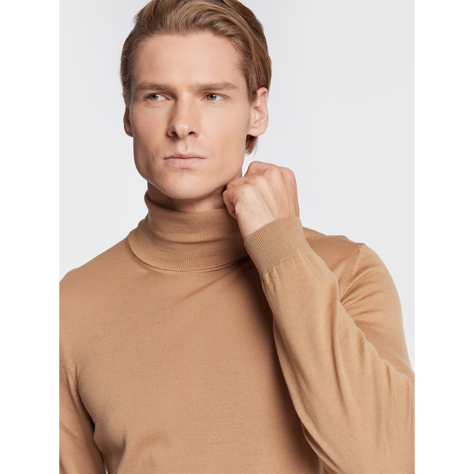 Boss Поло Musso-P 50468262 Кафяв Slim Fit - Pepit.bg