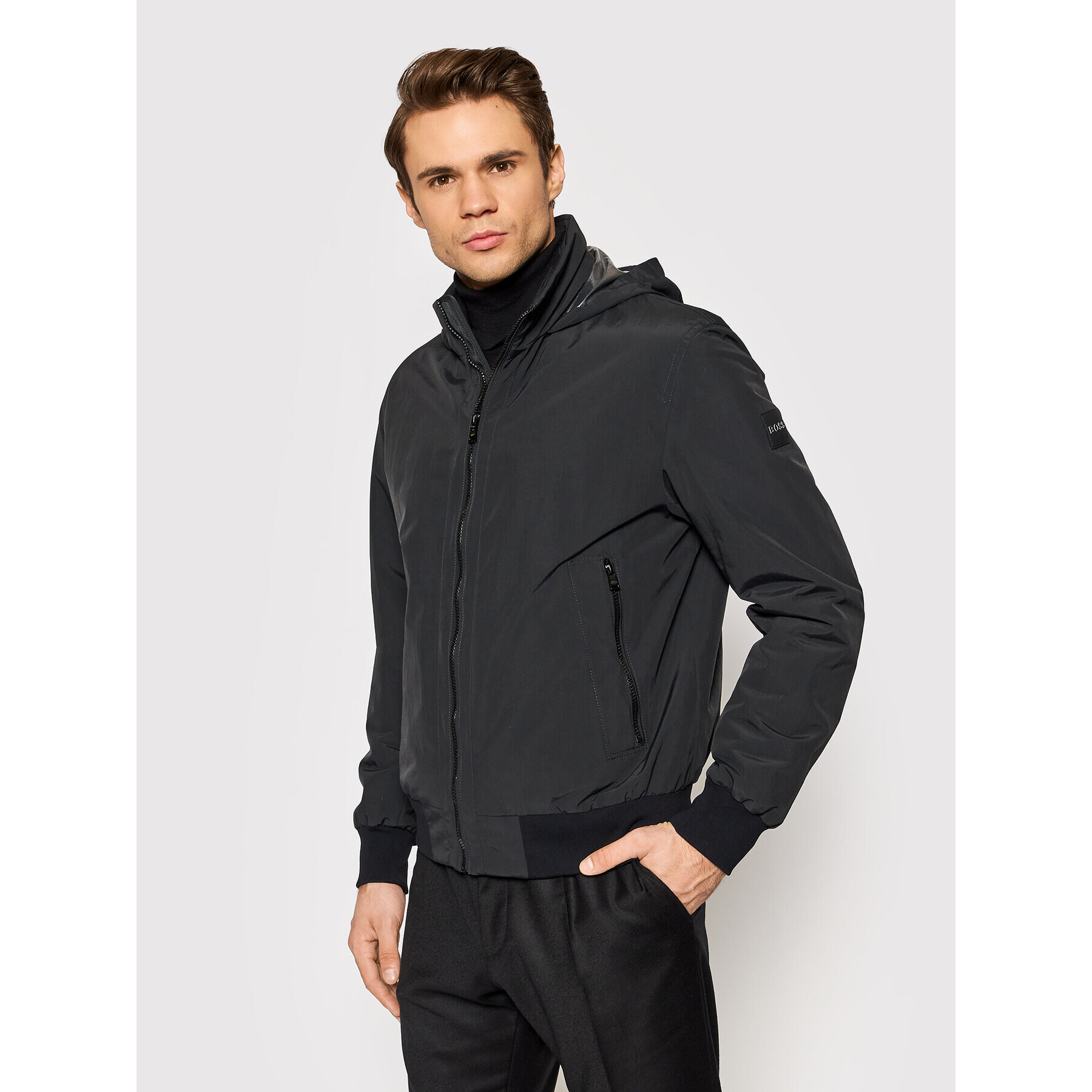 Boss Преходно яке Costa5 50460796 Черен Regular Fit - Pepit.bg