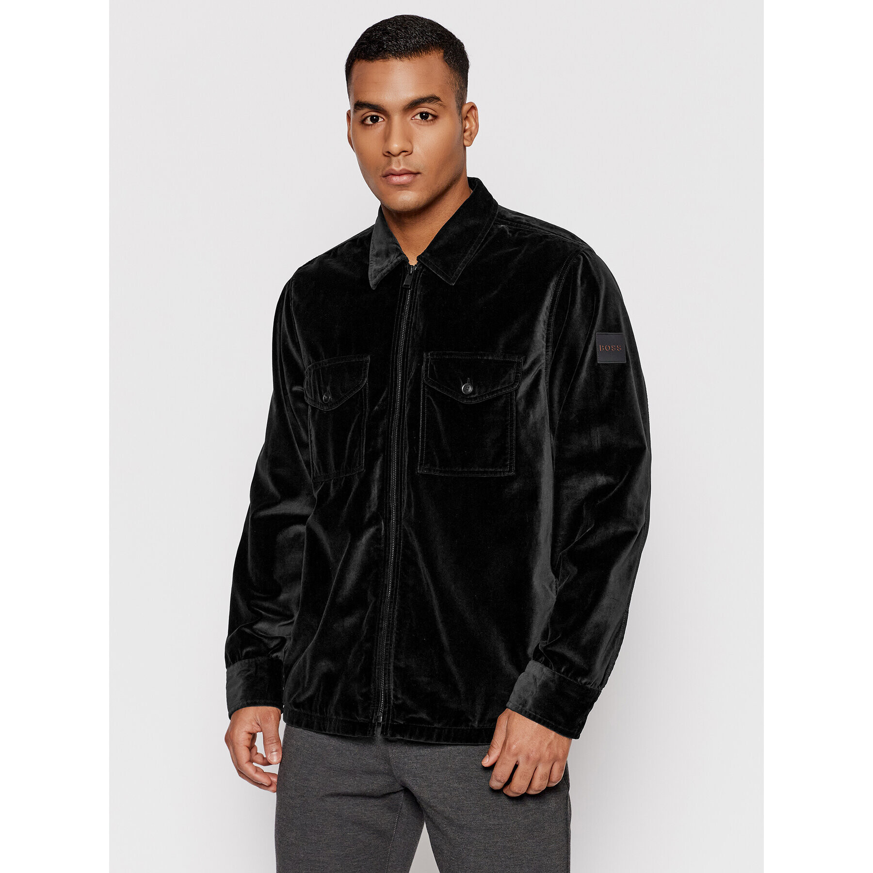 Boss Преходно яке Lovel-Zip_7 50462743 Черен Regular Fit - Pepit.bg