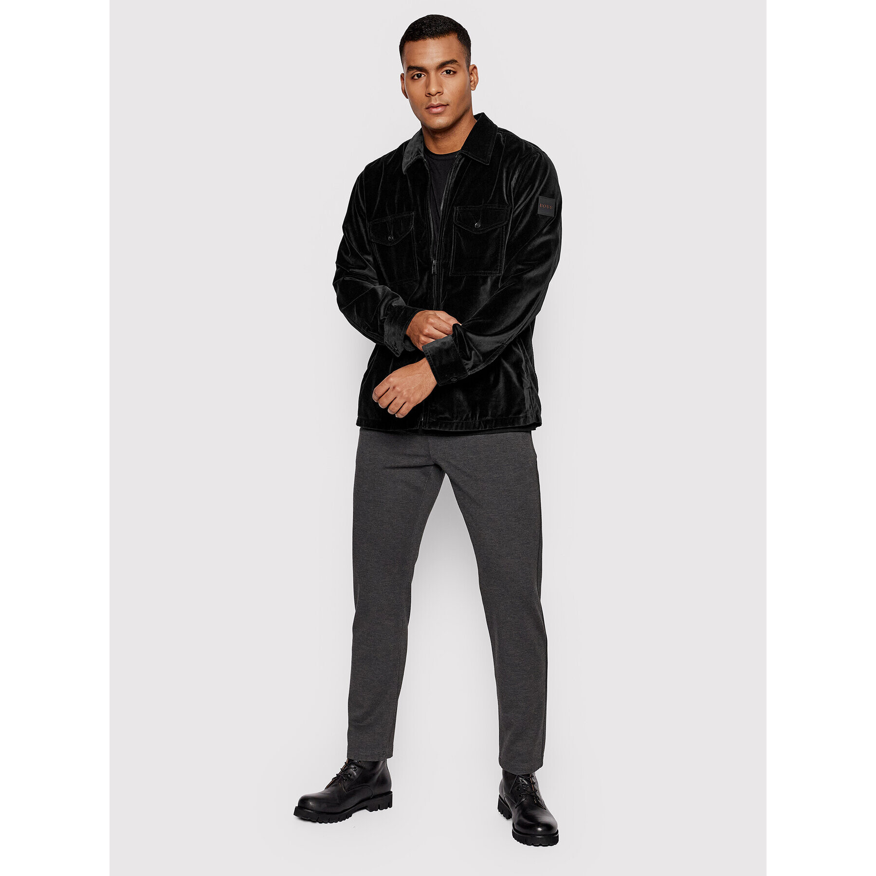 Boss Преходно яке Lovel-Zip_7 50462743 Черен Regular Fit - Pepit.bg