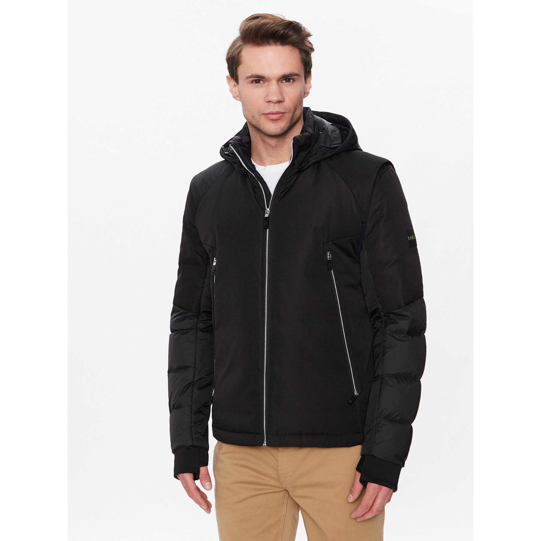 Boss Преходно яке 50482326 Черен Regular Fit - Pepit.bg