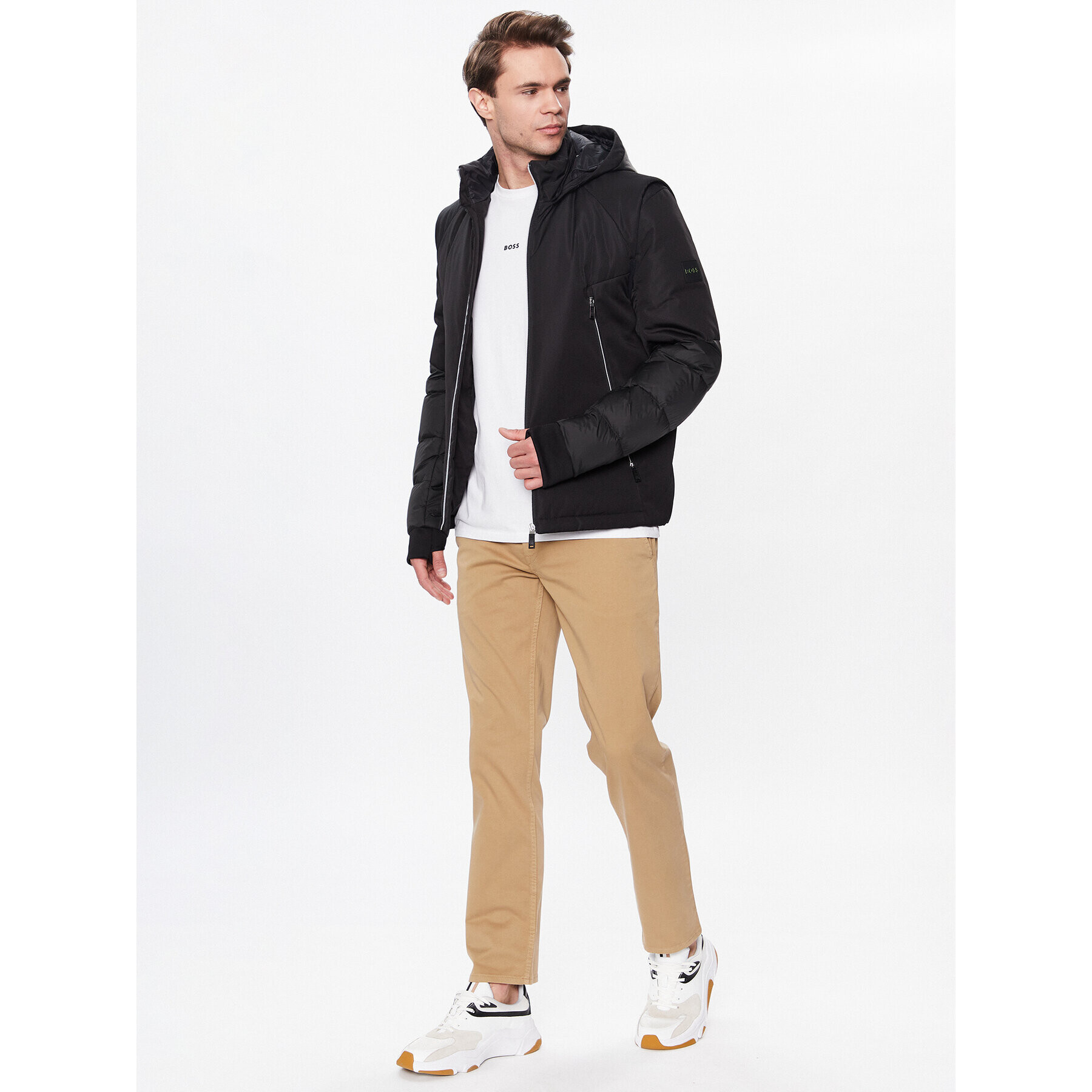 Boss Преходно яке 50482326 Черен Regular Fit - Pepit.bg